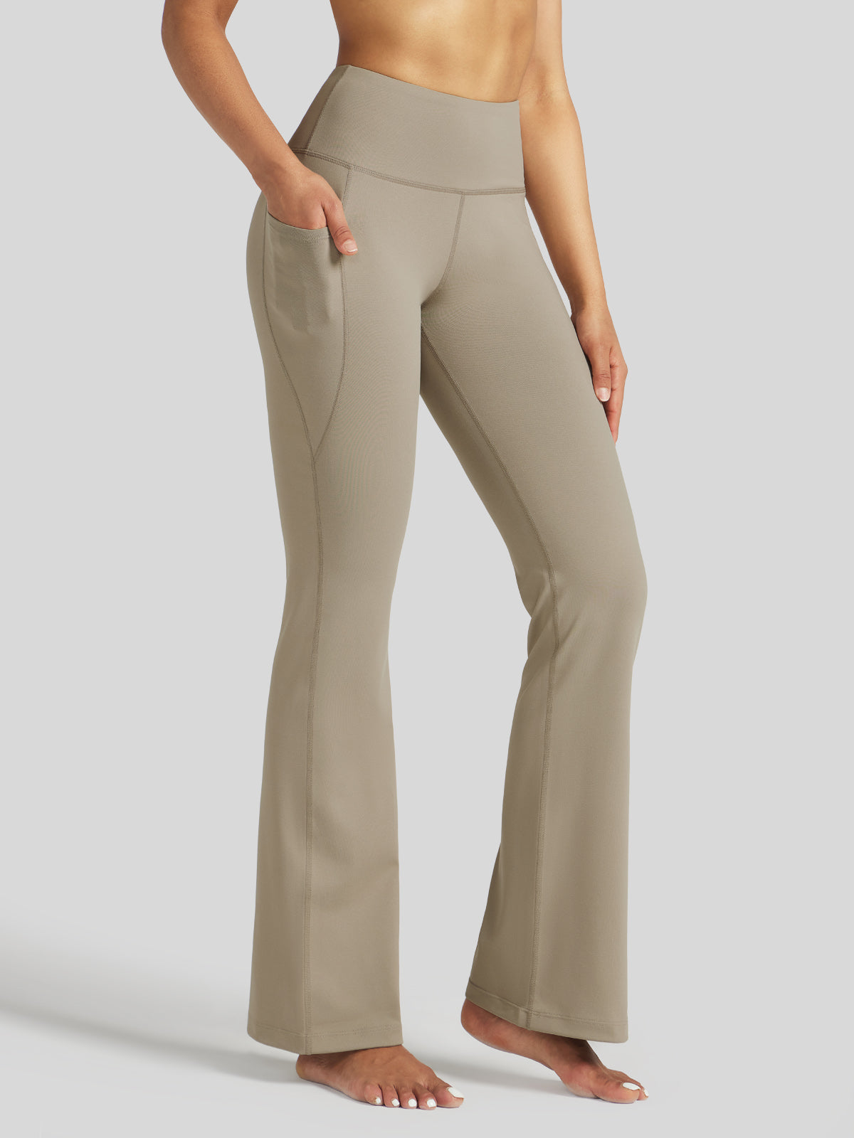 Women's Stretchy Yoga Pants Bootcut 27 Inch