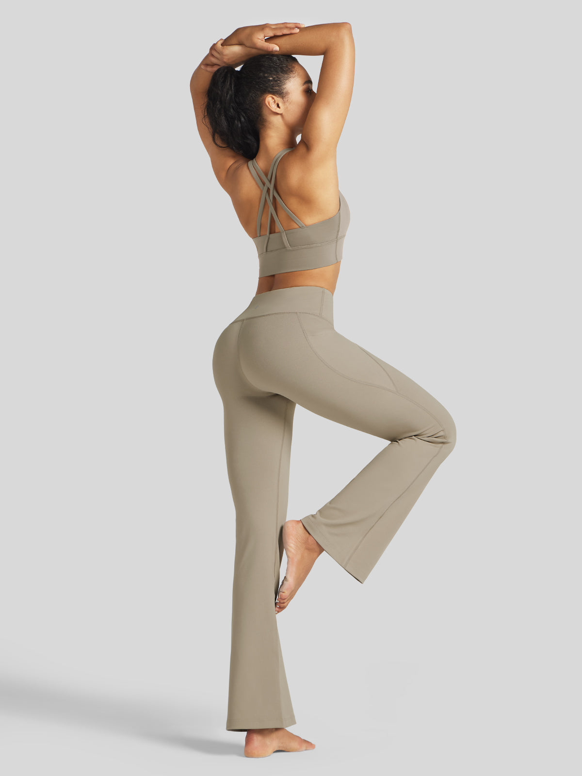 Women's Stretchy Yoga Pants Bootcut 27 Inch