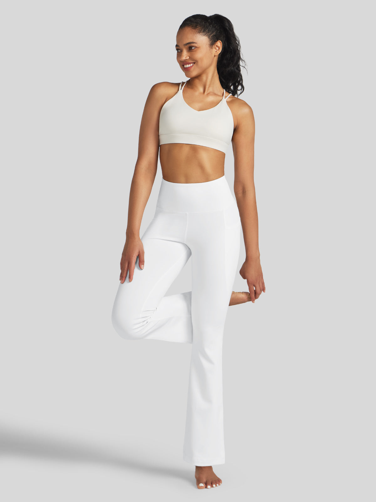 Women's Stretchy Yoga Pants Bootcut 27 Inch