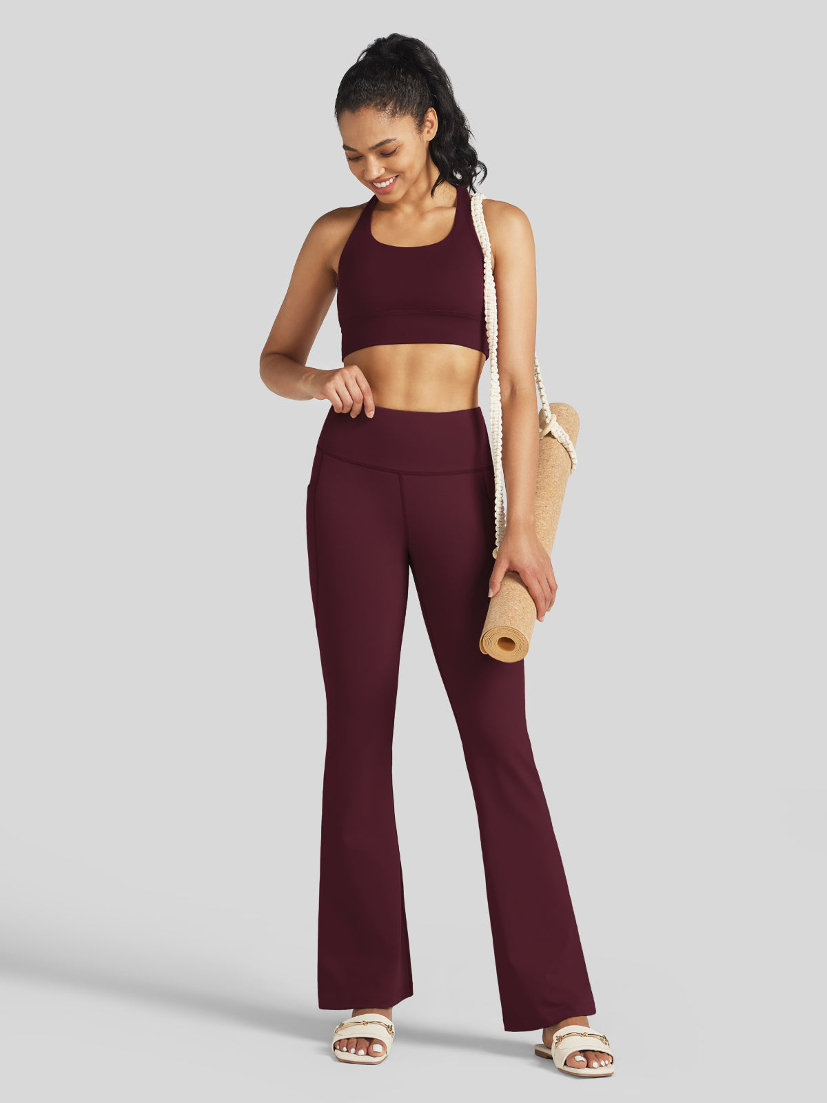 Women's Stretchy Yoga Pants Bootcut 27 Inch