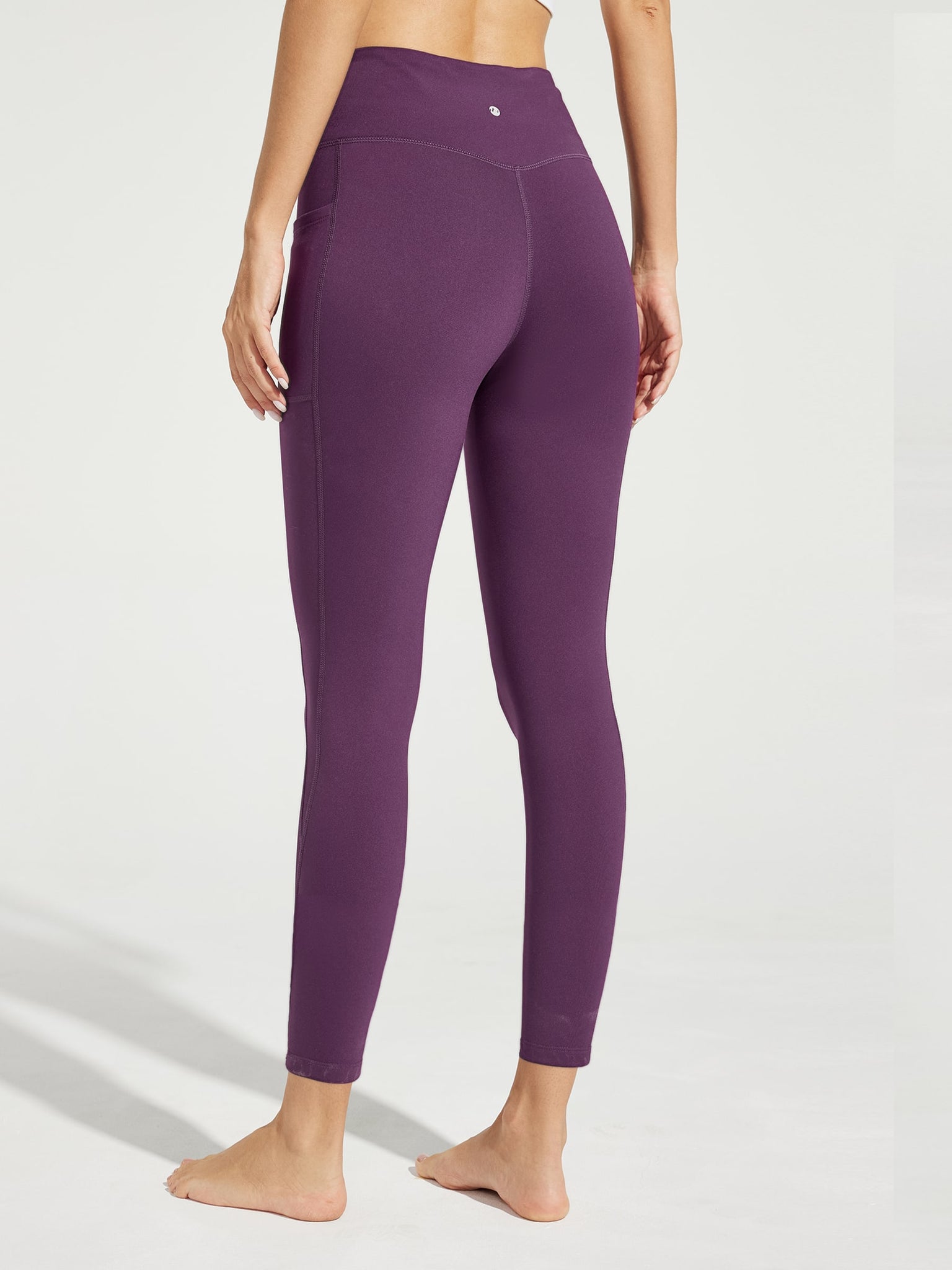 Women's Thermal Running Tights_Leggings_Purple_model2