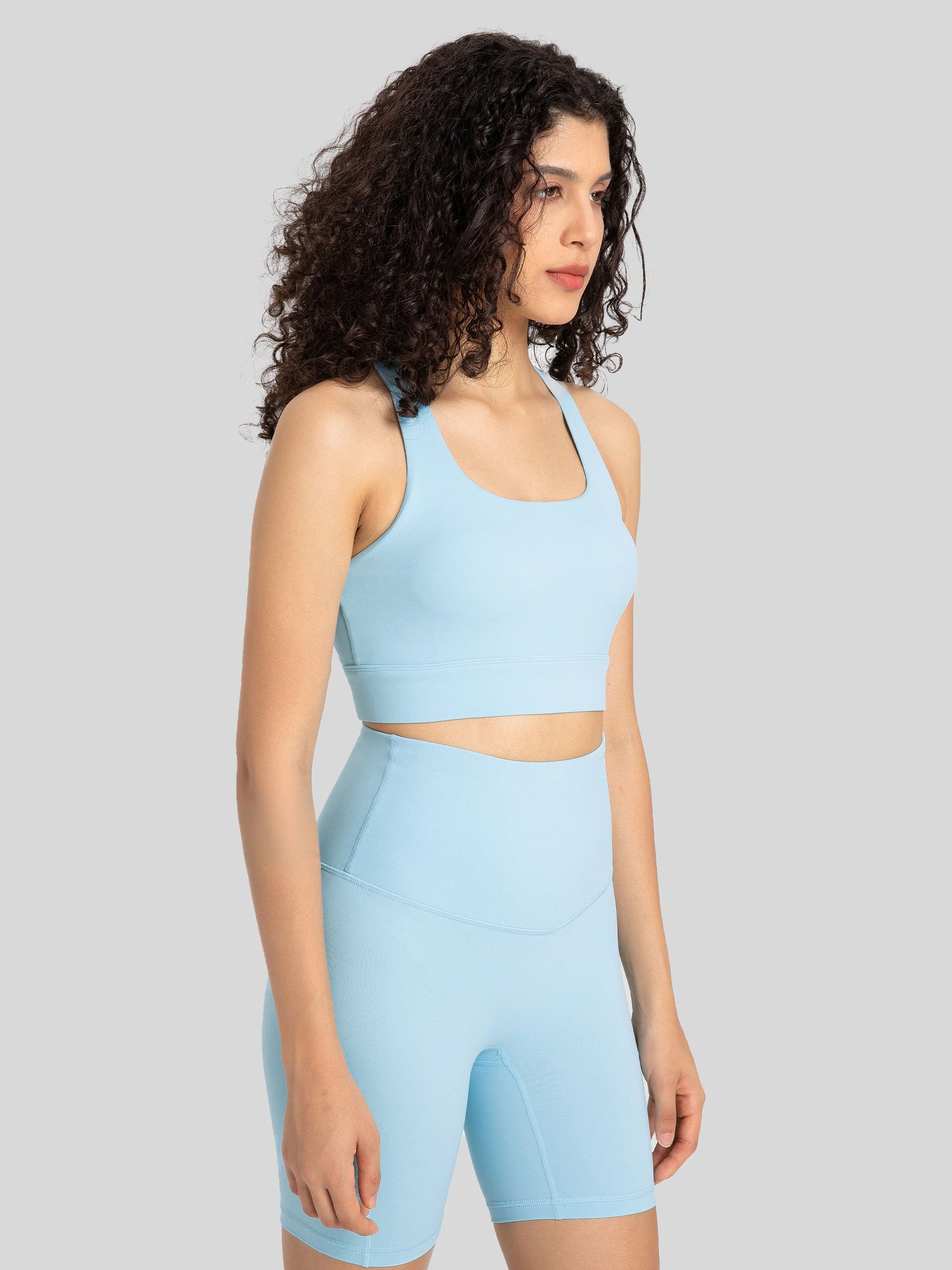 Womens Training Sports Bra baby blue