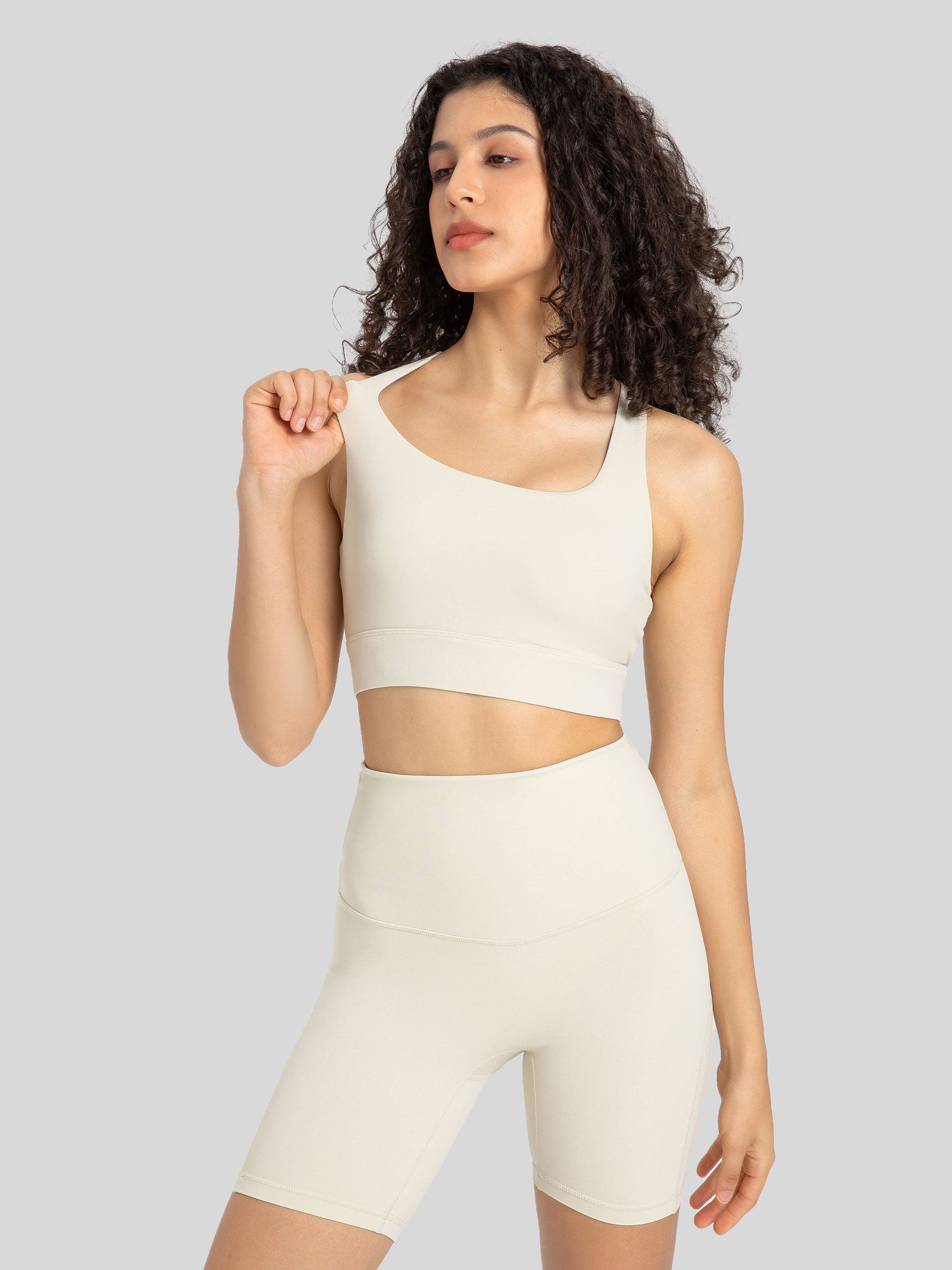 Womens Training Sports Bra off white