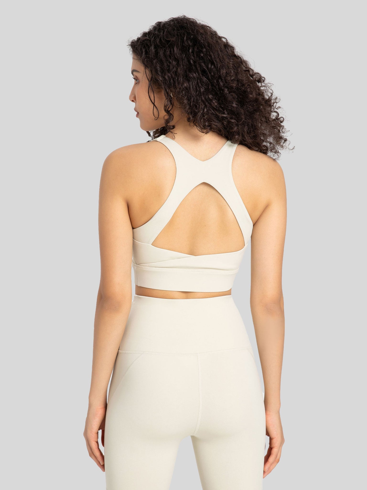 Womens Training Sports Bra off white
