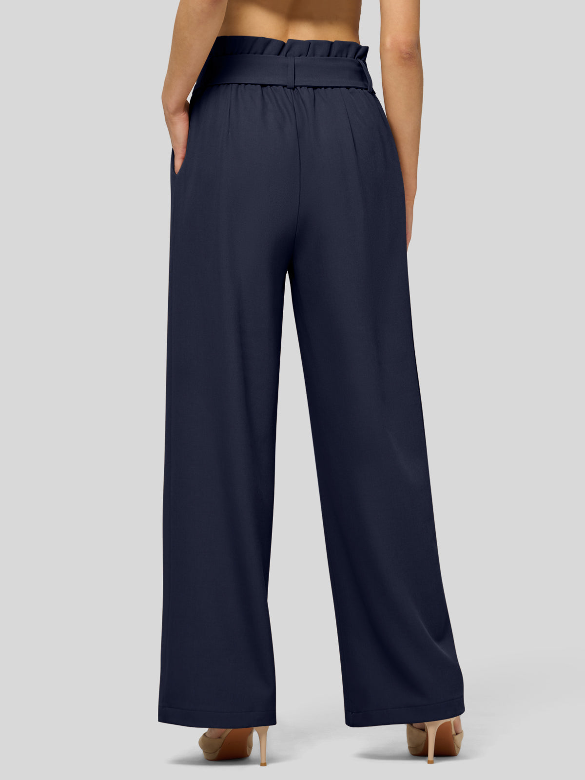 Women's Wide-Leg Tie Knot Pants 32 Inch