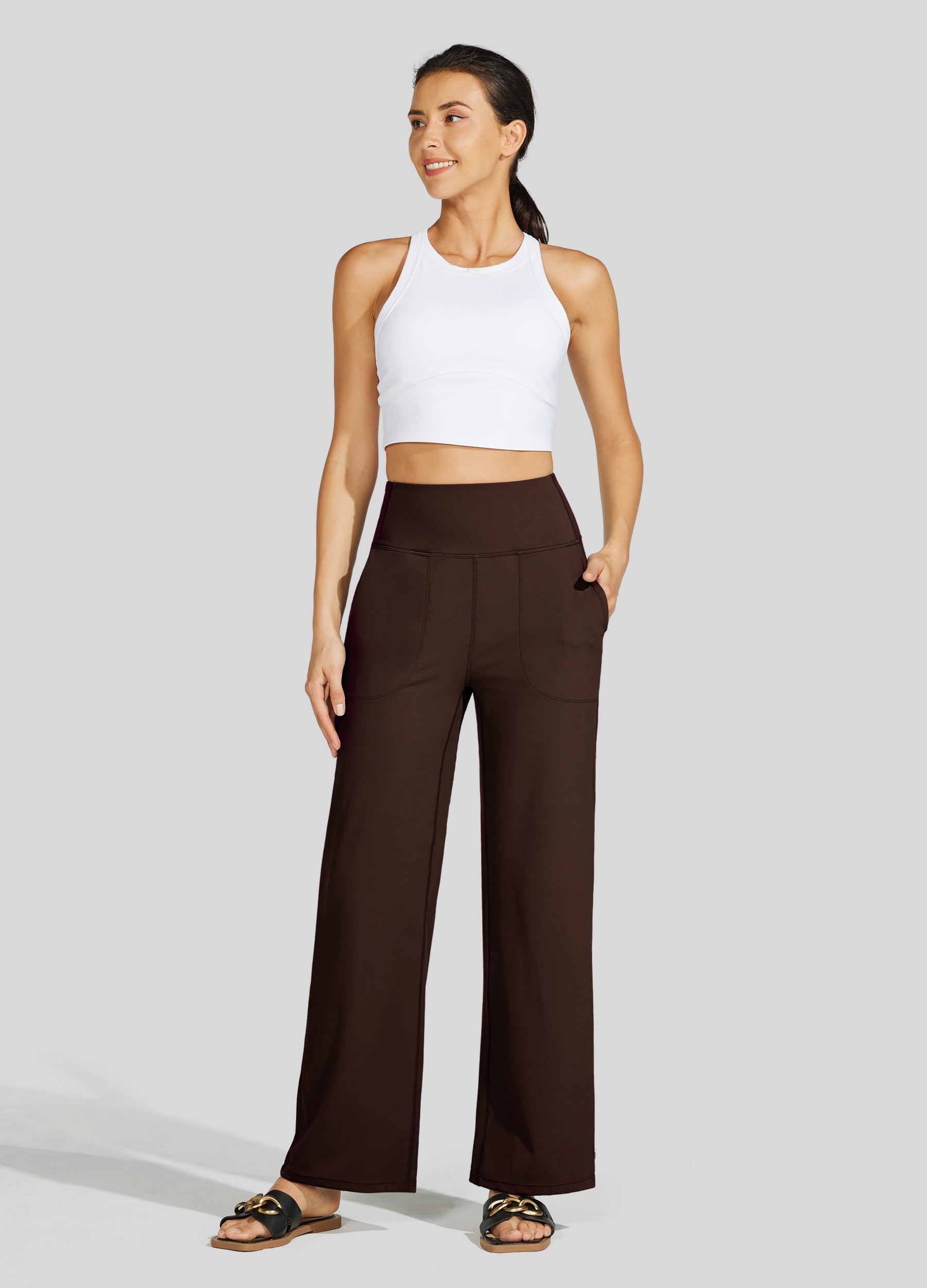 Woman Within Women's Plus Size Sport Knit Straight Leg Pant