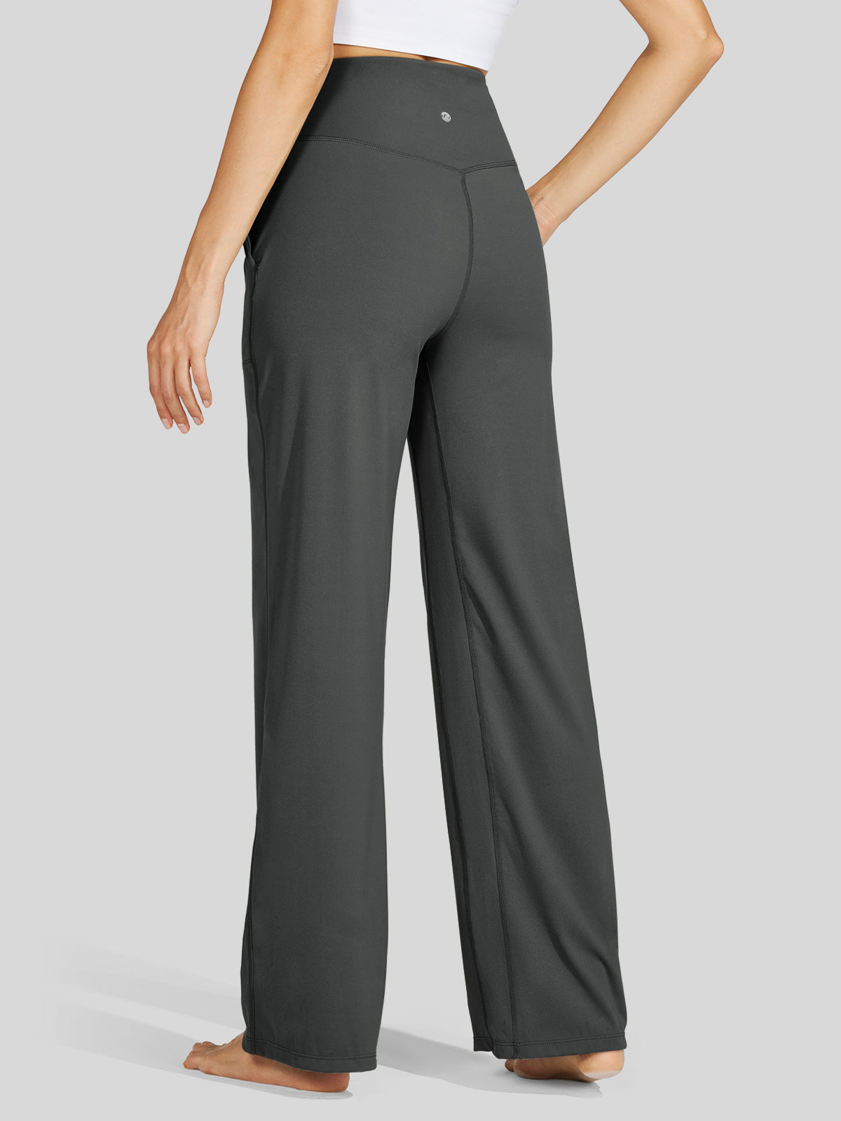 Willit Women's Wide-Leg Yoga Pants 30 Inseam in gray