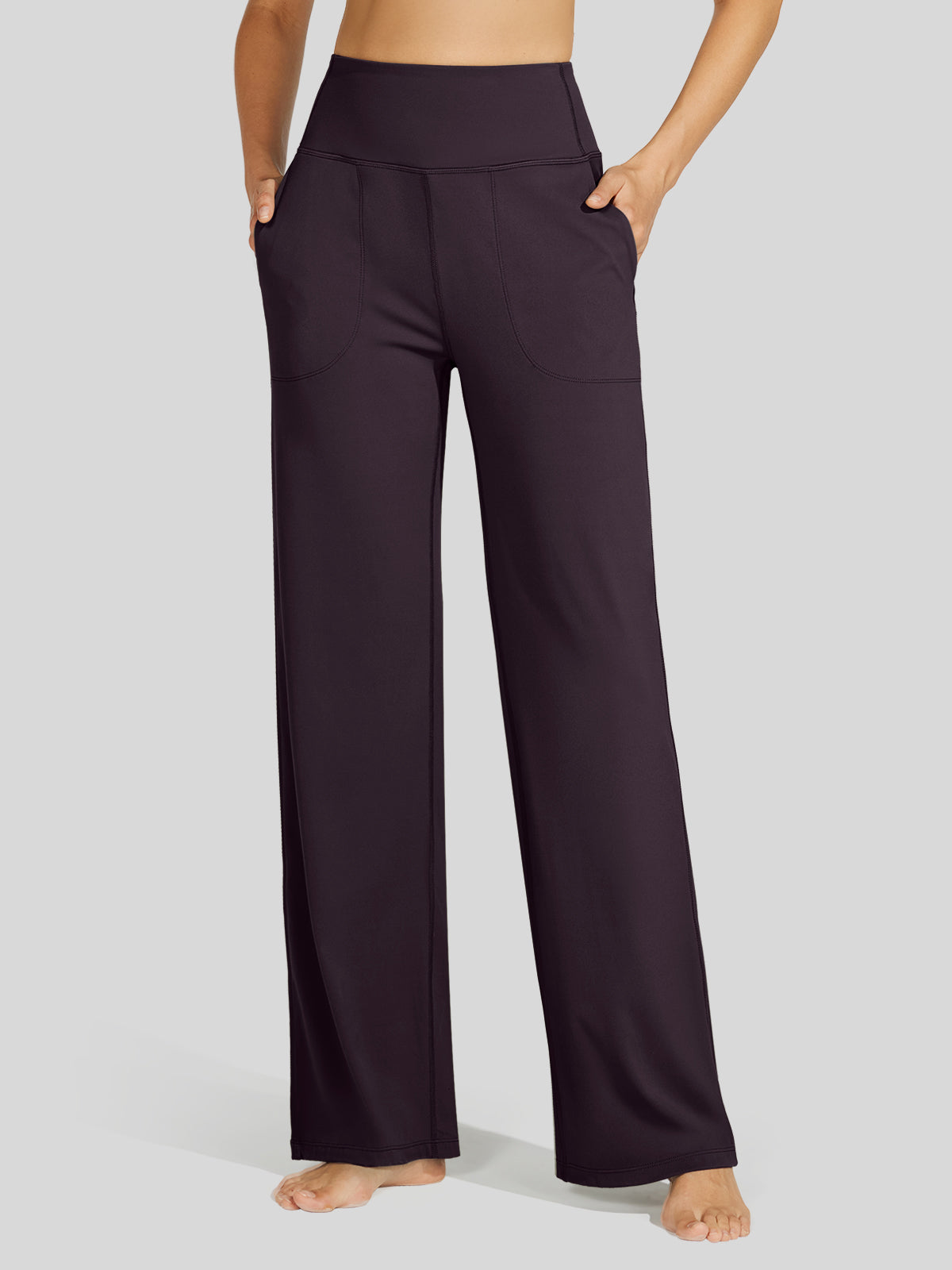 Willit Women's Wide-Leg Yoga Pants 30 Inseam in purple
