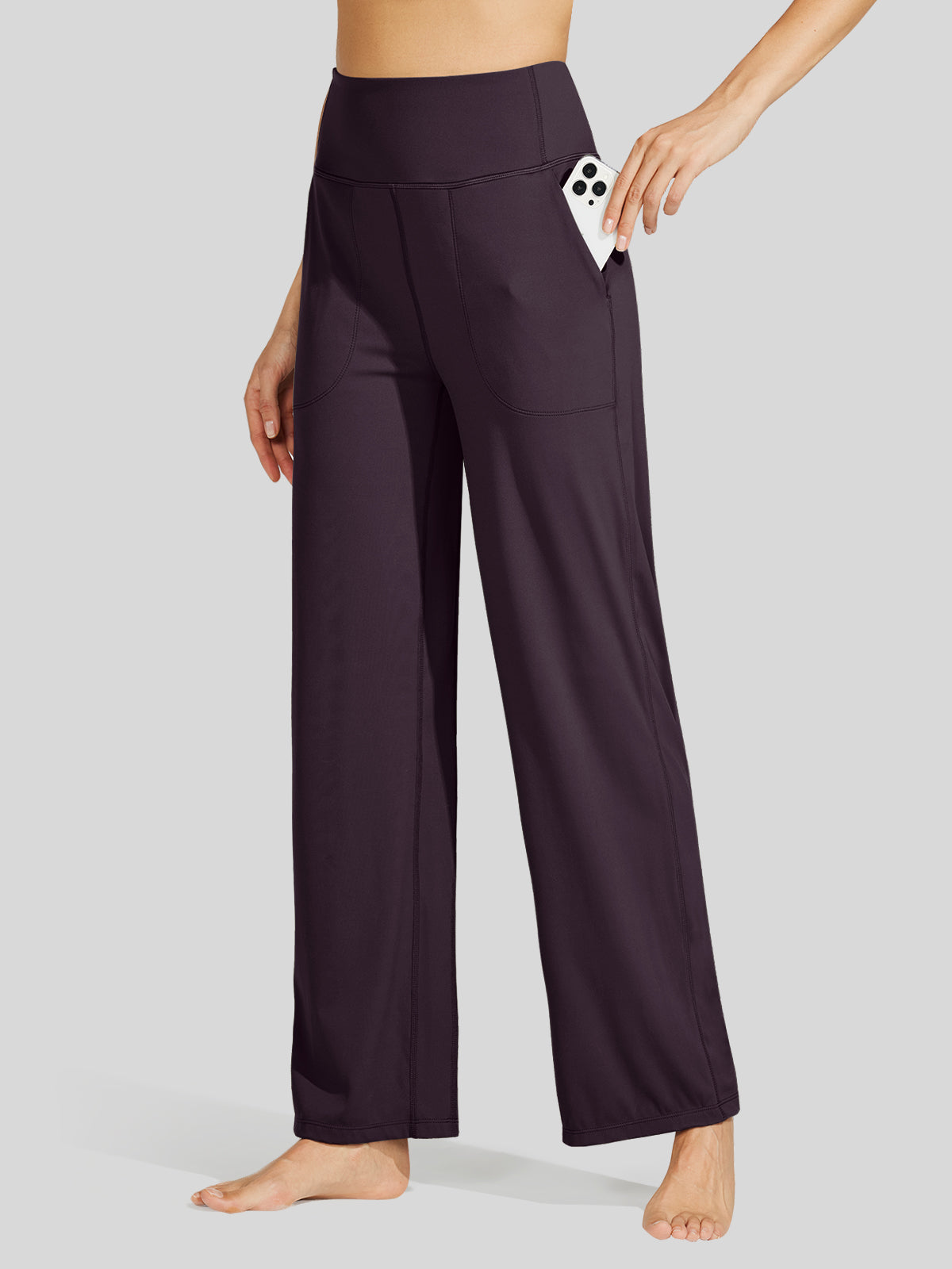 Willit Women's Wide-Leg Yoga Pants 30 Inseam in purple