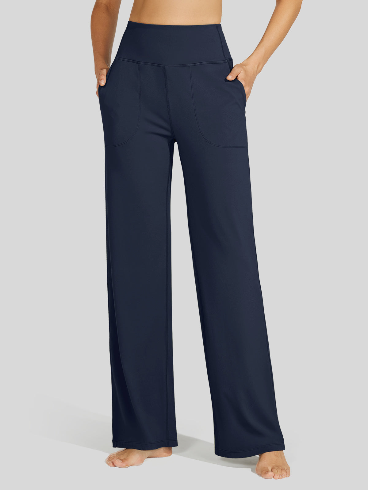 Willit Women's Wide-Leg Yoga Pants 28 Inseam in navy