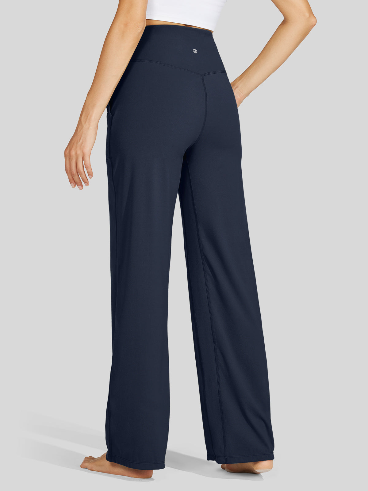 Willit Women's Wide-Leg Yoga Pants 28 Inseam in navy
