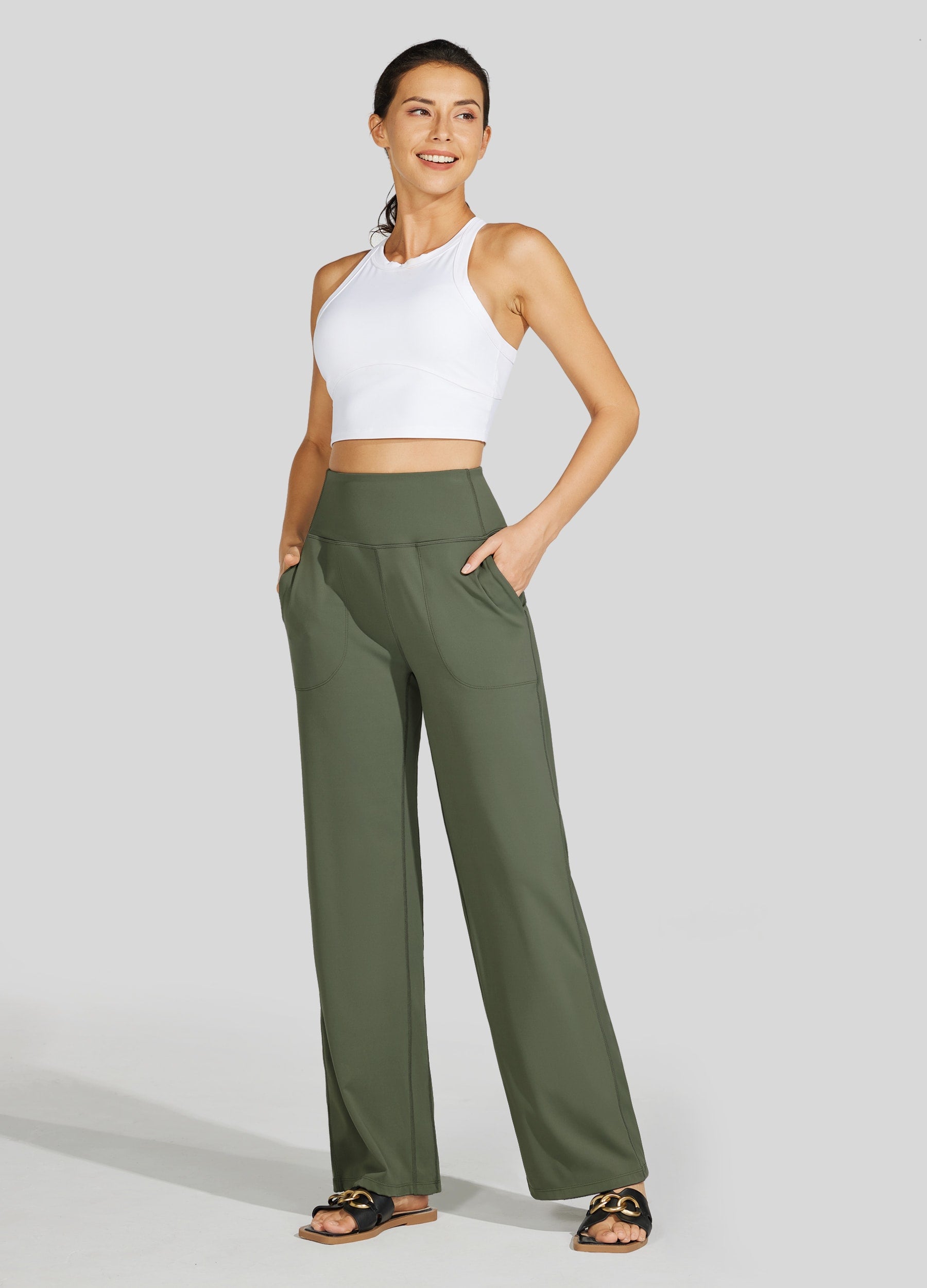 Women's Wide-Leg Yoga Pants 30 Inseam