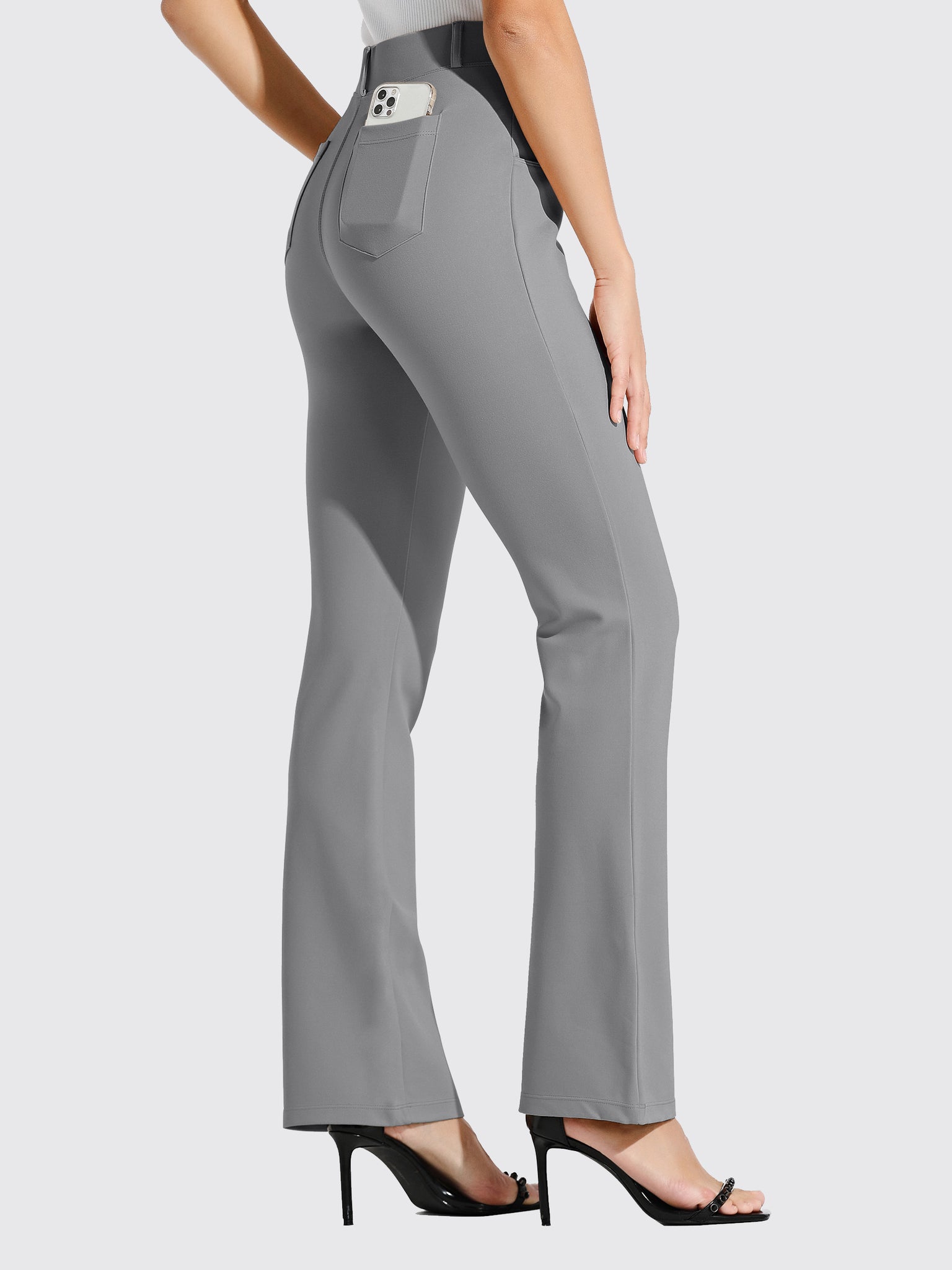 Women's Yoga Dress Pants Bootcut_Tall_Length_GraphiGray2