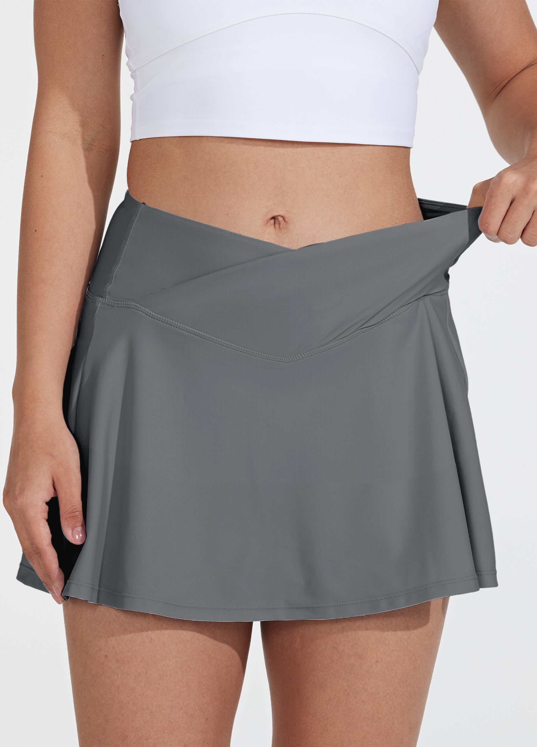 Gray swim skirt hotsell