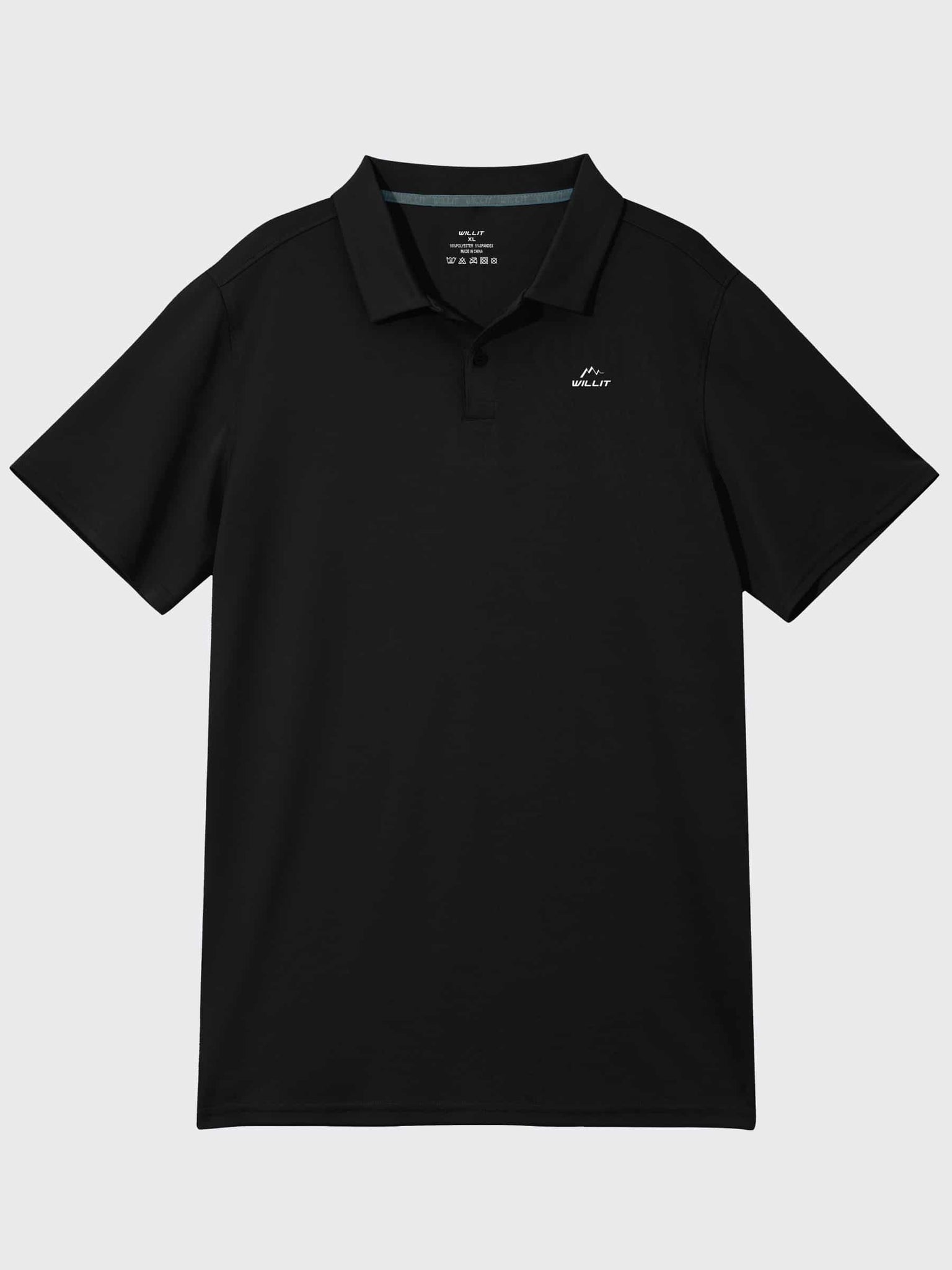 Youth Golf Polo Sun Shirts_Black_laydown4