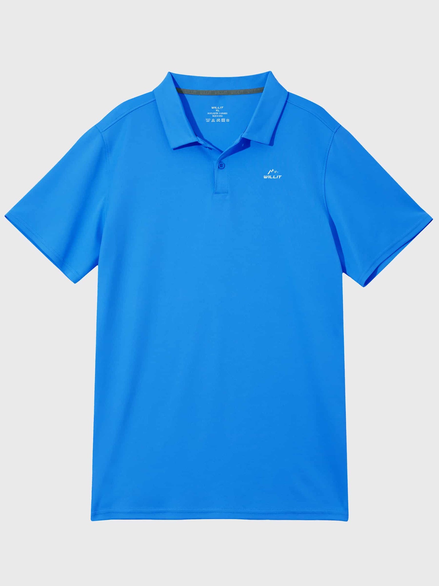 Youth Golf Polo Sun Shirts_BrilliantBlue_laydown4