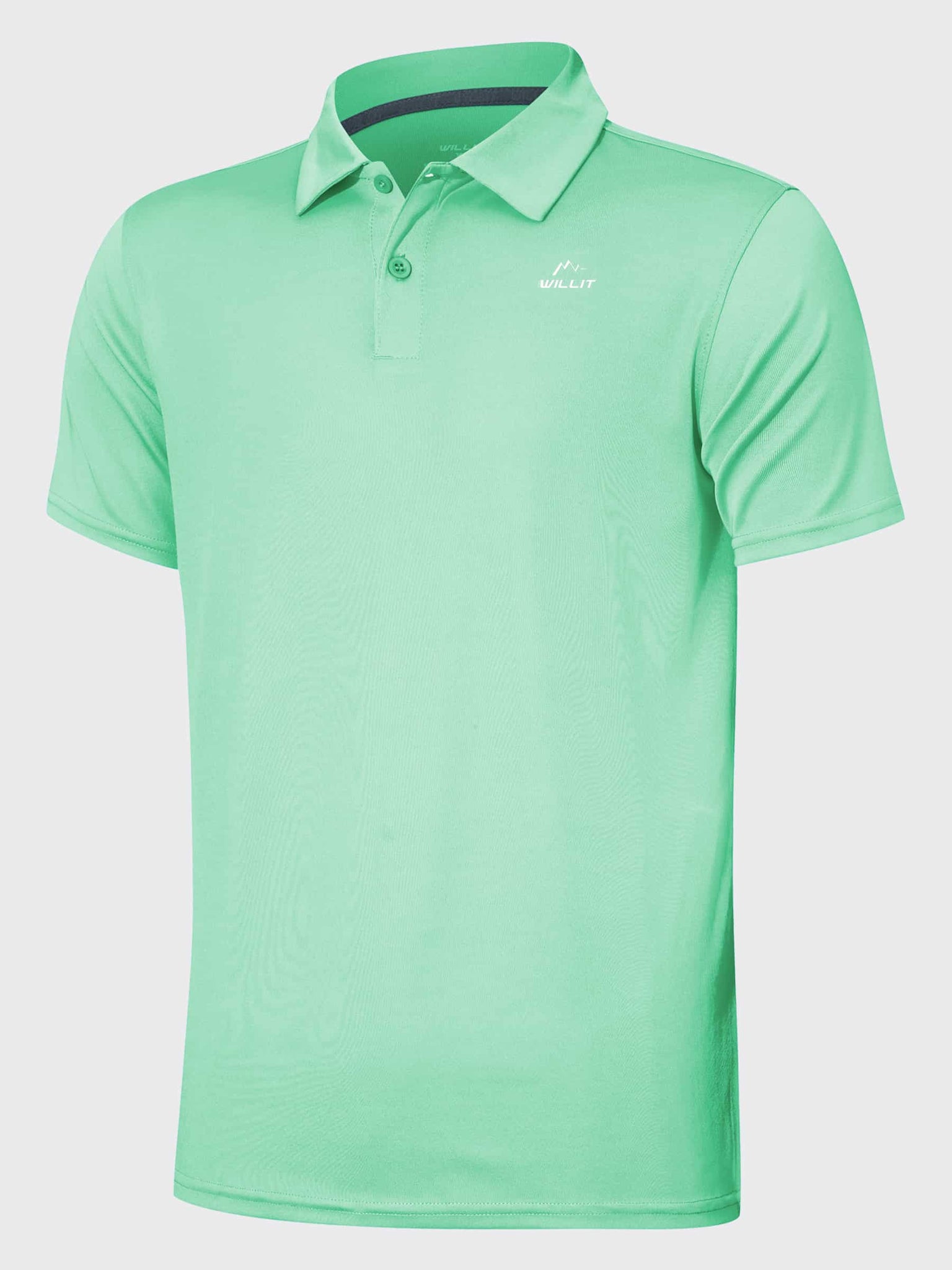 Youth Golf Polo Sun Shirts_LightGreen_laydown1