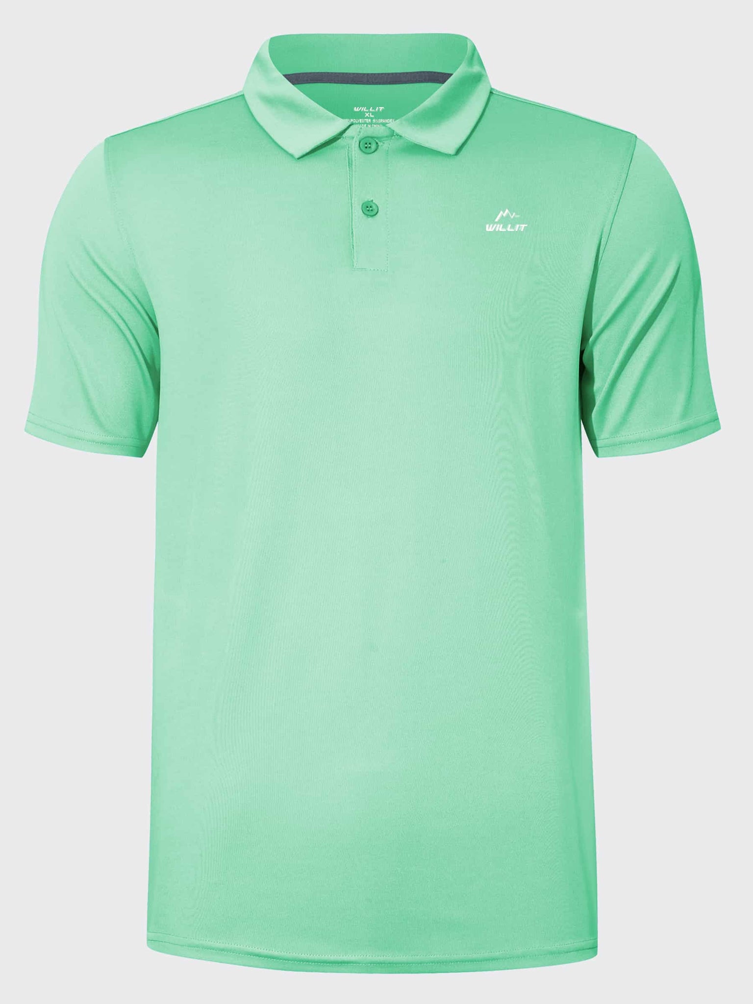 Youth Golf Polo Sun Shirts_LightGreen_laydown2