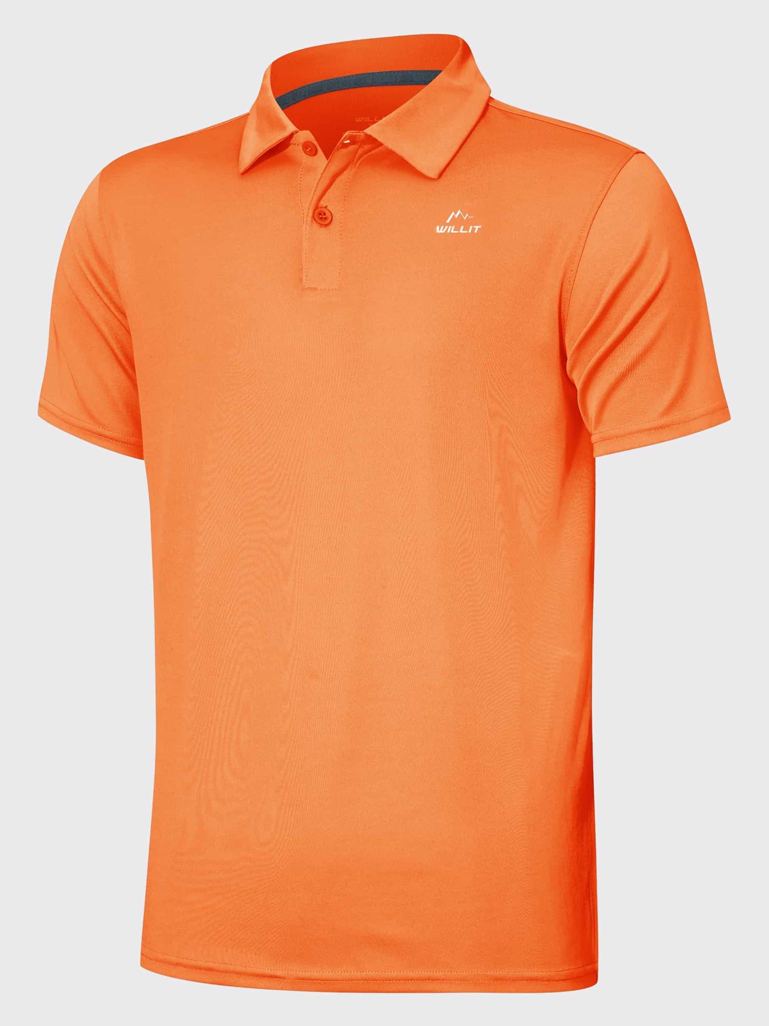 Youth Golf Polo Sun Shirts_Orange_laydown1