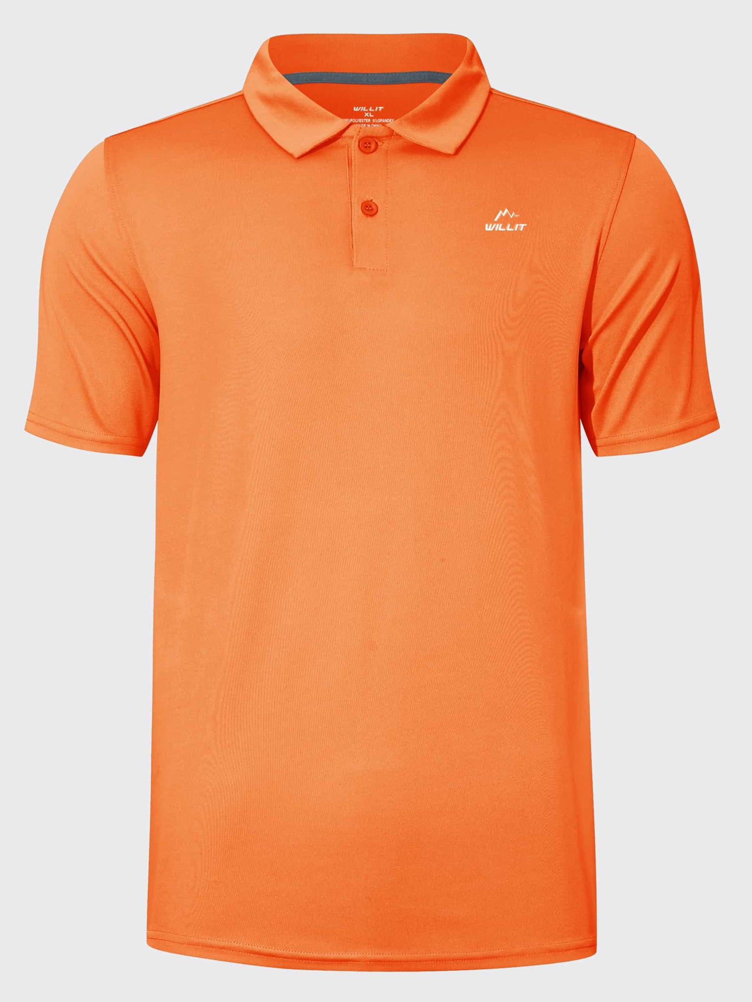 Youth Golf Polo Sun Shirts_Orange_laydown2