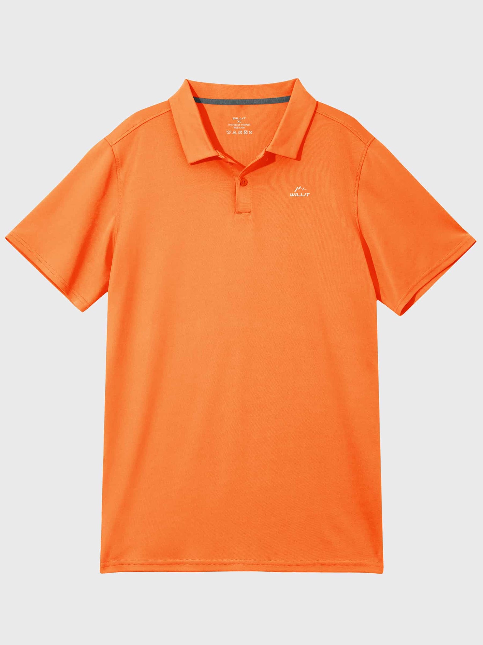 Youth Golf Polo Sun Shirts_Orange_laydown4