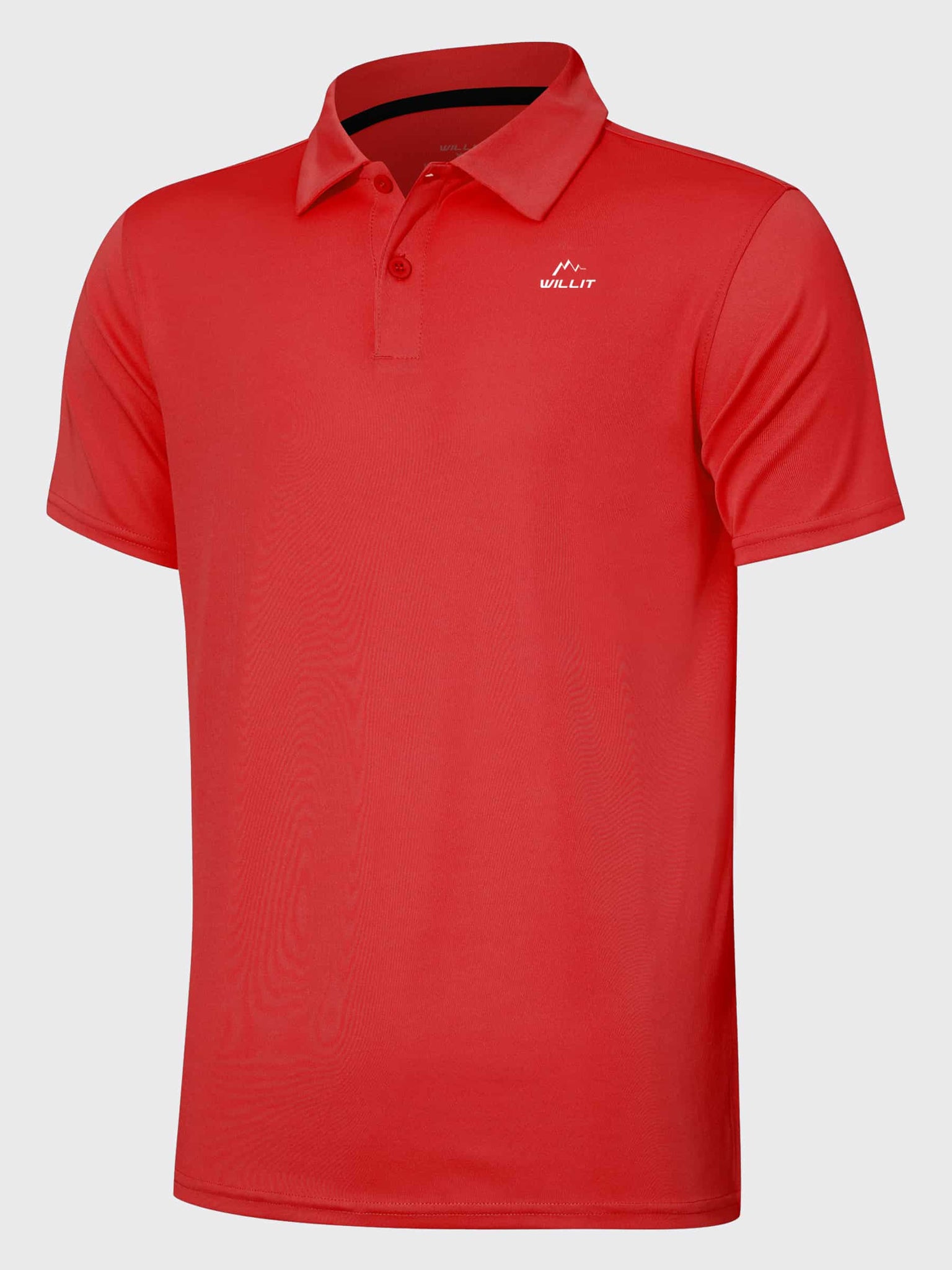 Youth Golf Polo Sun Shirts_Red_laydown1
