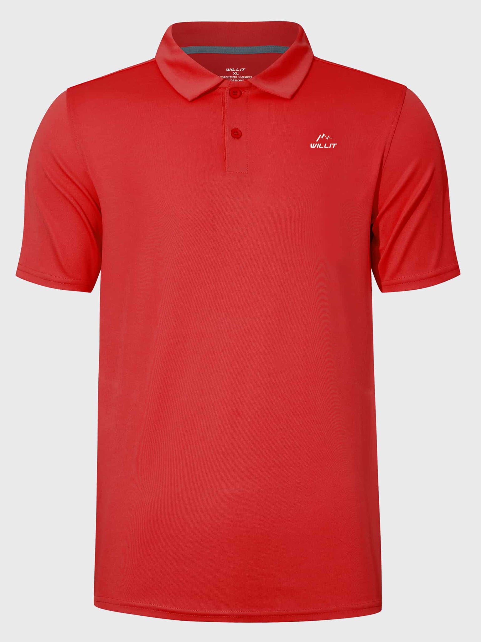 Youth Golf Polo Sun Shirts_Red_laydown2