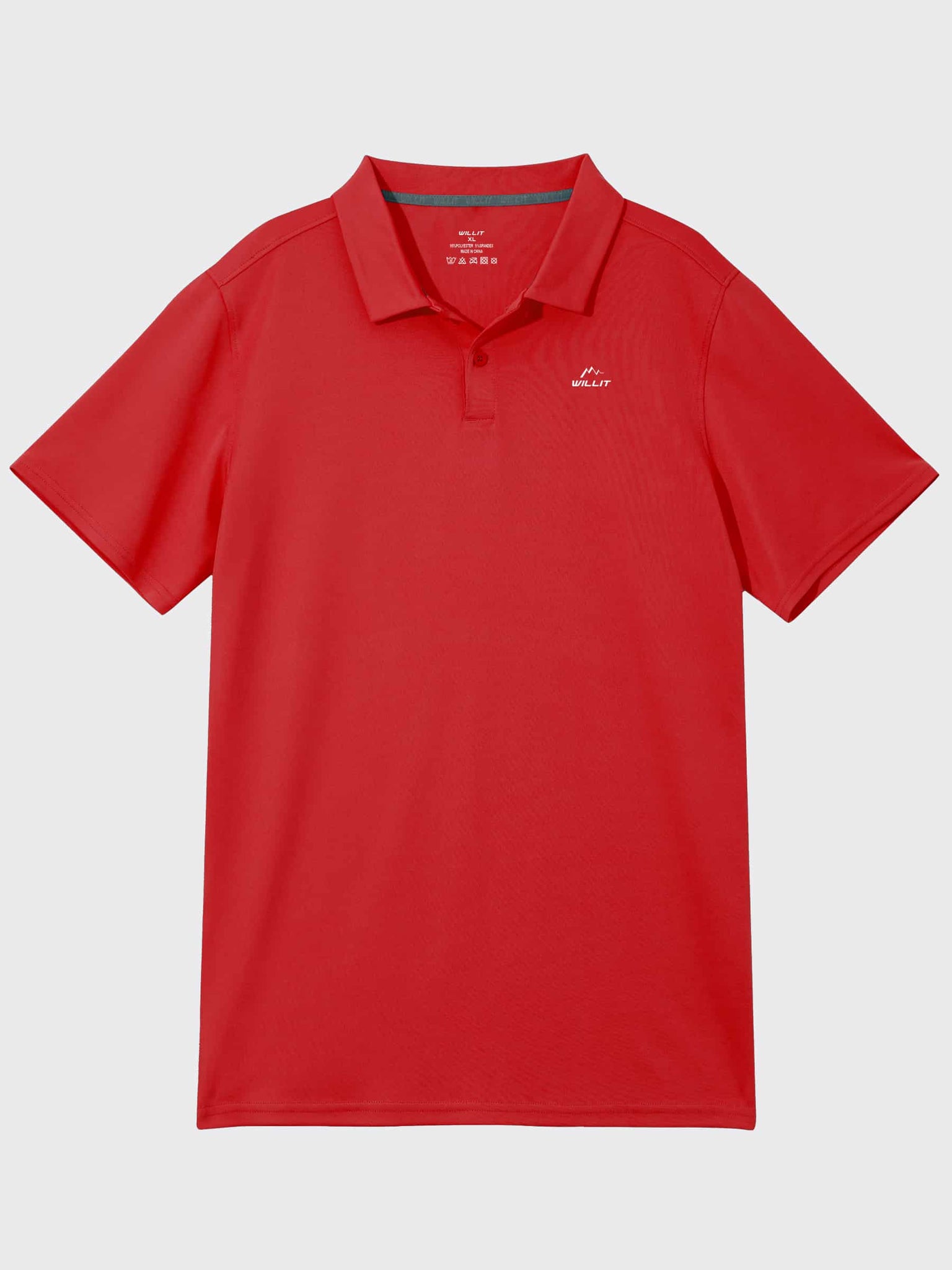 Youth Golf Polo Sun Shirts_Red_laydown4