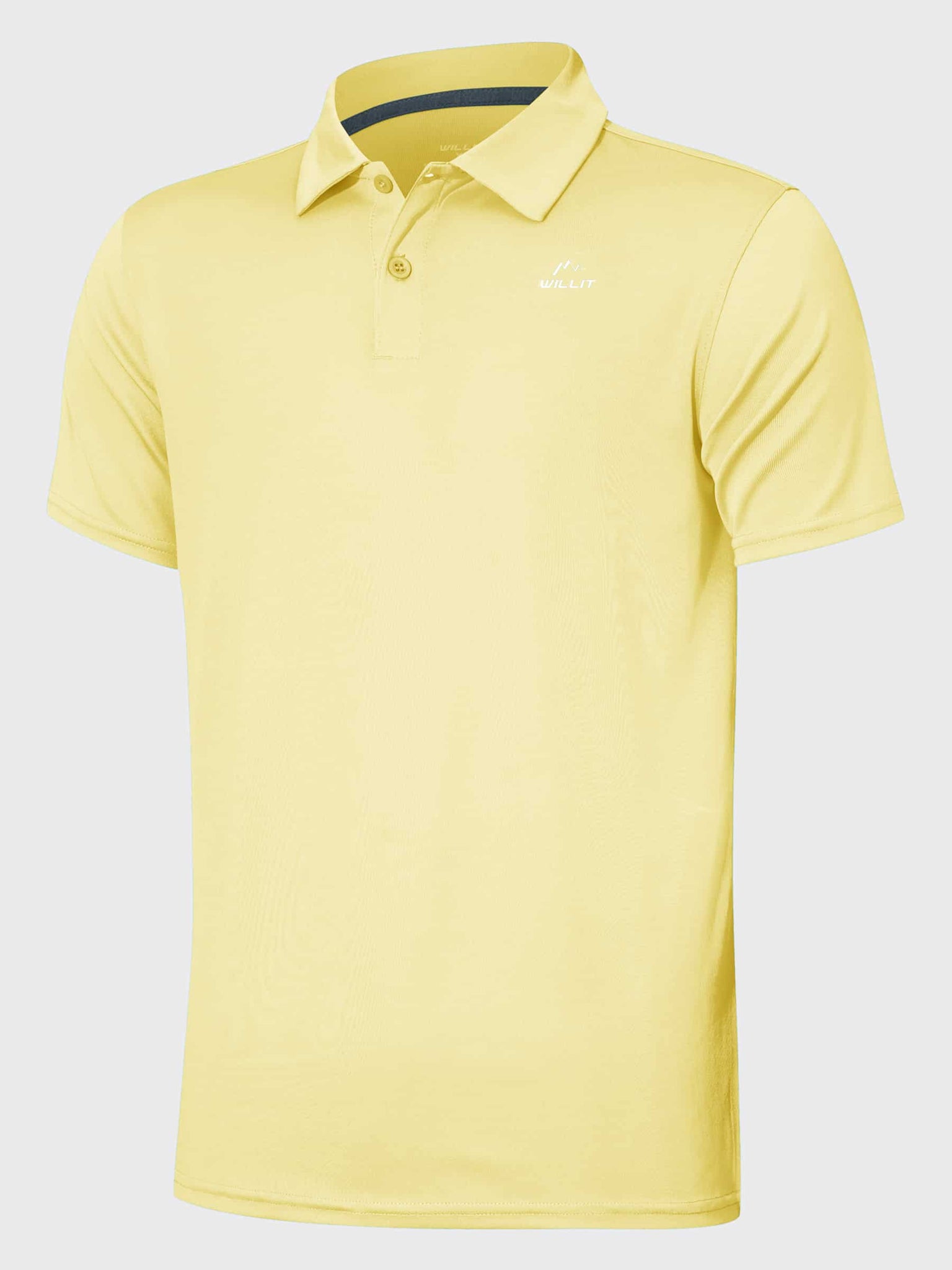 Youth Golf Polo Sun Shirts_Yellow_laydown1