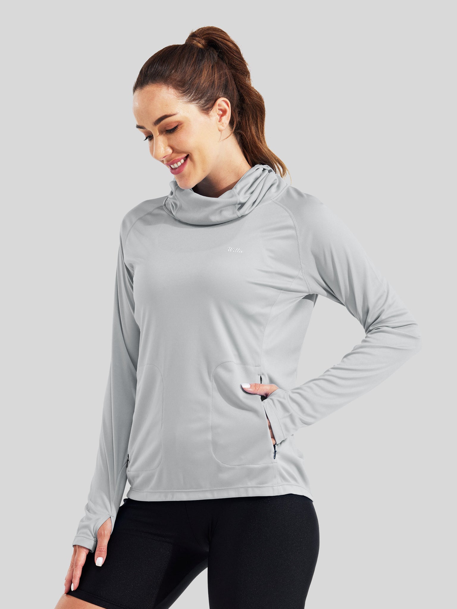 Women's Sun Protection Hoodie Long Sleeve with Face Mask