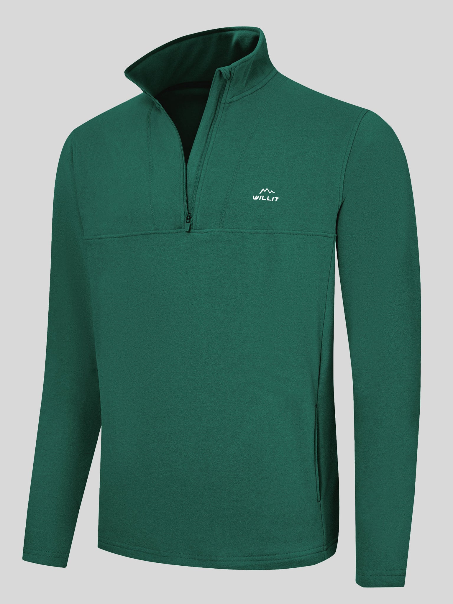 Men's Fleece Pullover Quarter Zip with Pockets