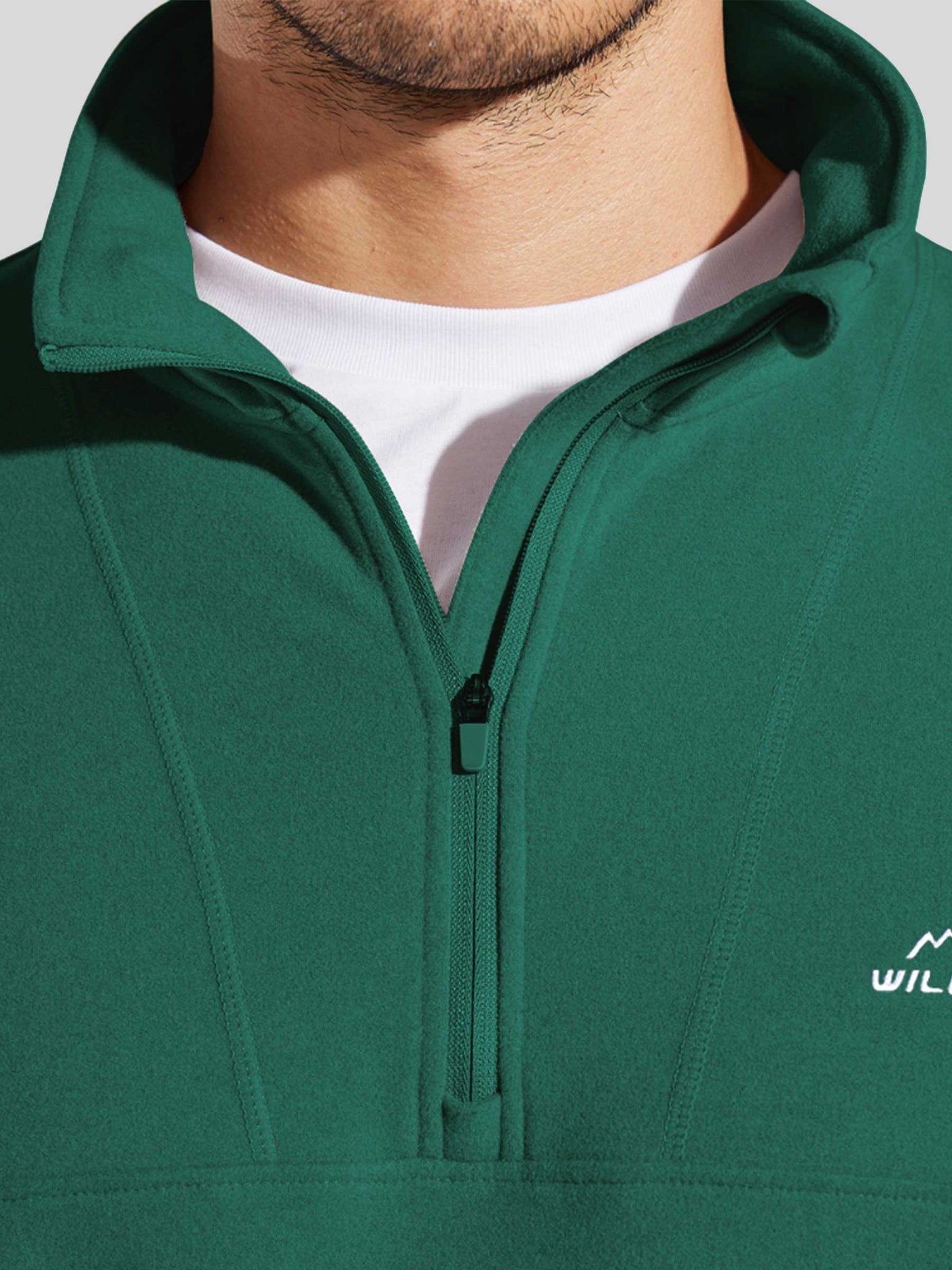 Men's Fleece Pullover Quarter Zip with Pockets