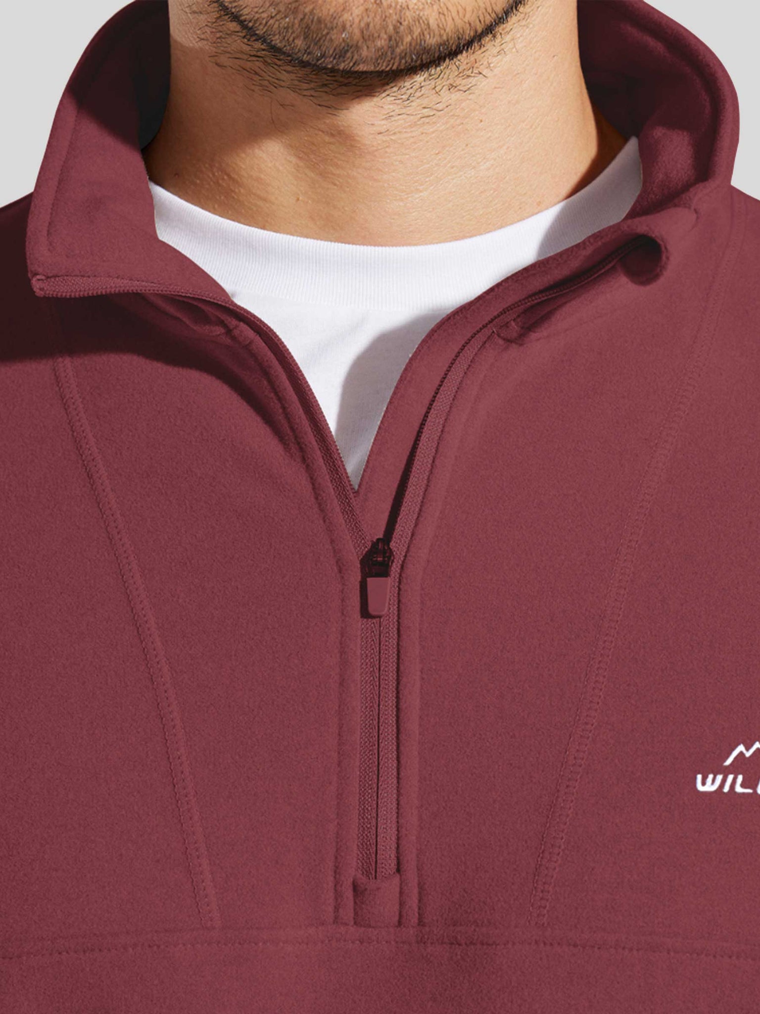 Men's Fleece Pullover Quarter Zip with Pockets