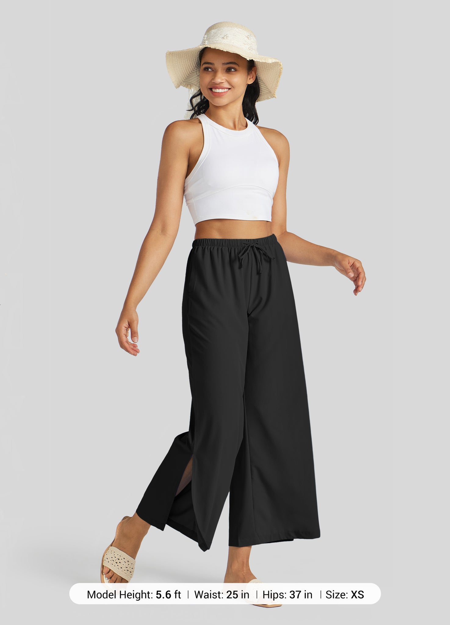 Women's Wide-Leg Cropped Pants