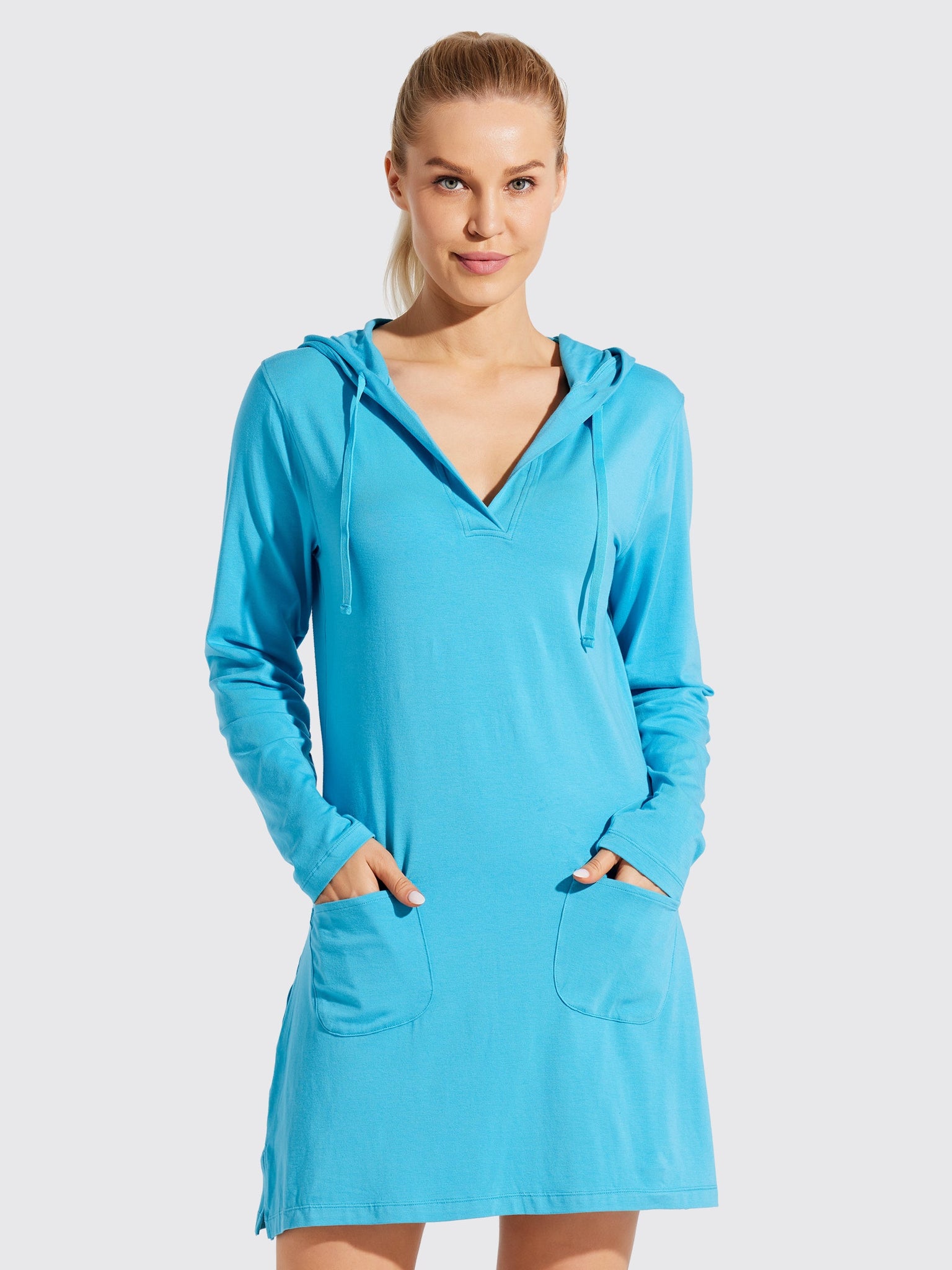 Women's UPF 50+ Long Sleeve Cover-Up Dress