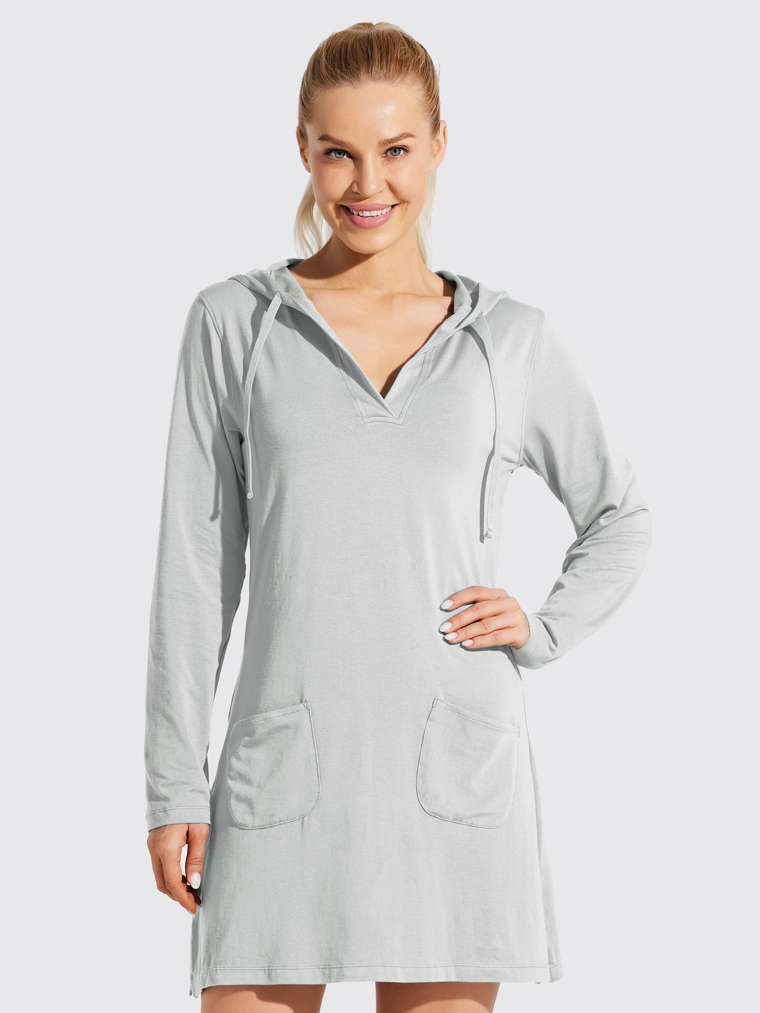 Women's UPF 50+ Long Sleeve Cover-Up Dress