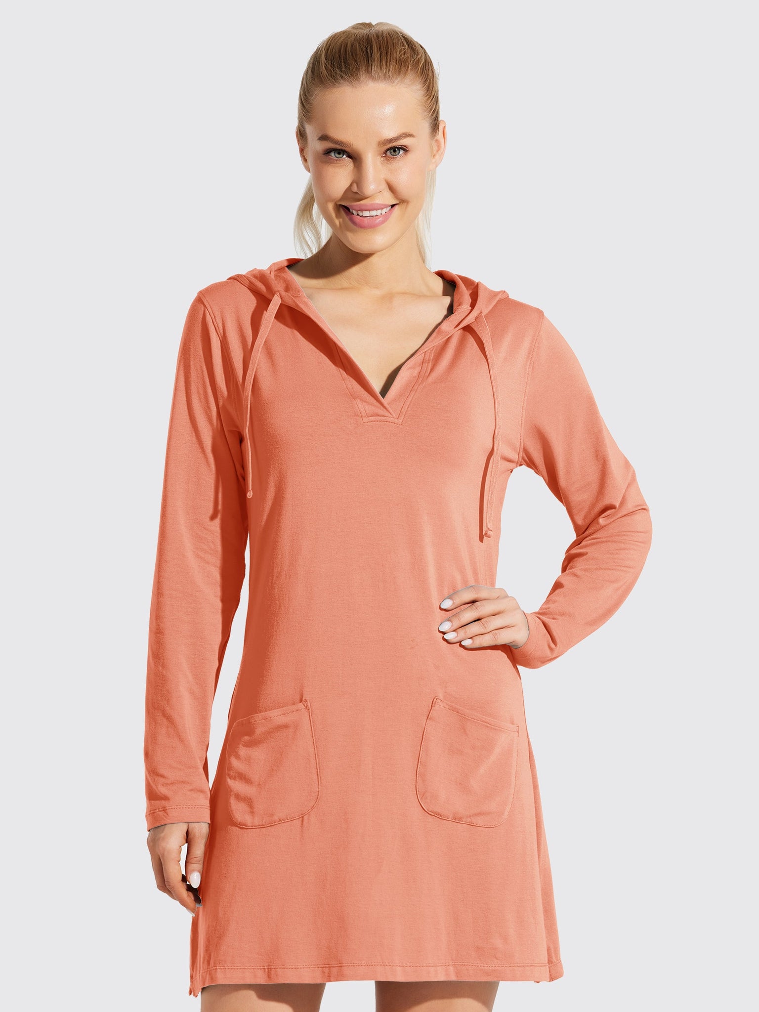 Women's UPF 50+ Long Sleeve Cover-Up Dress