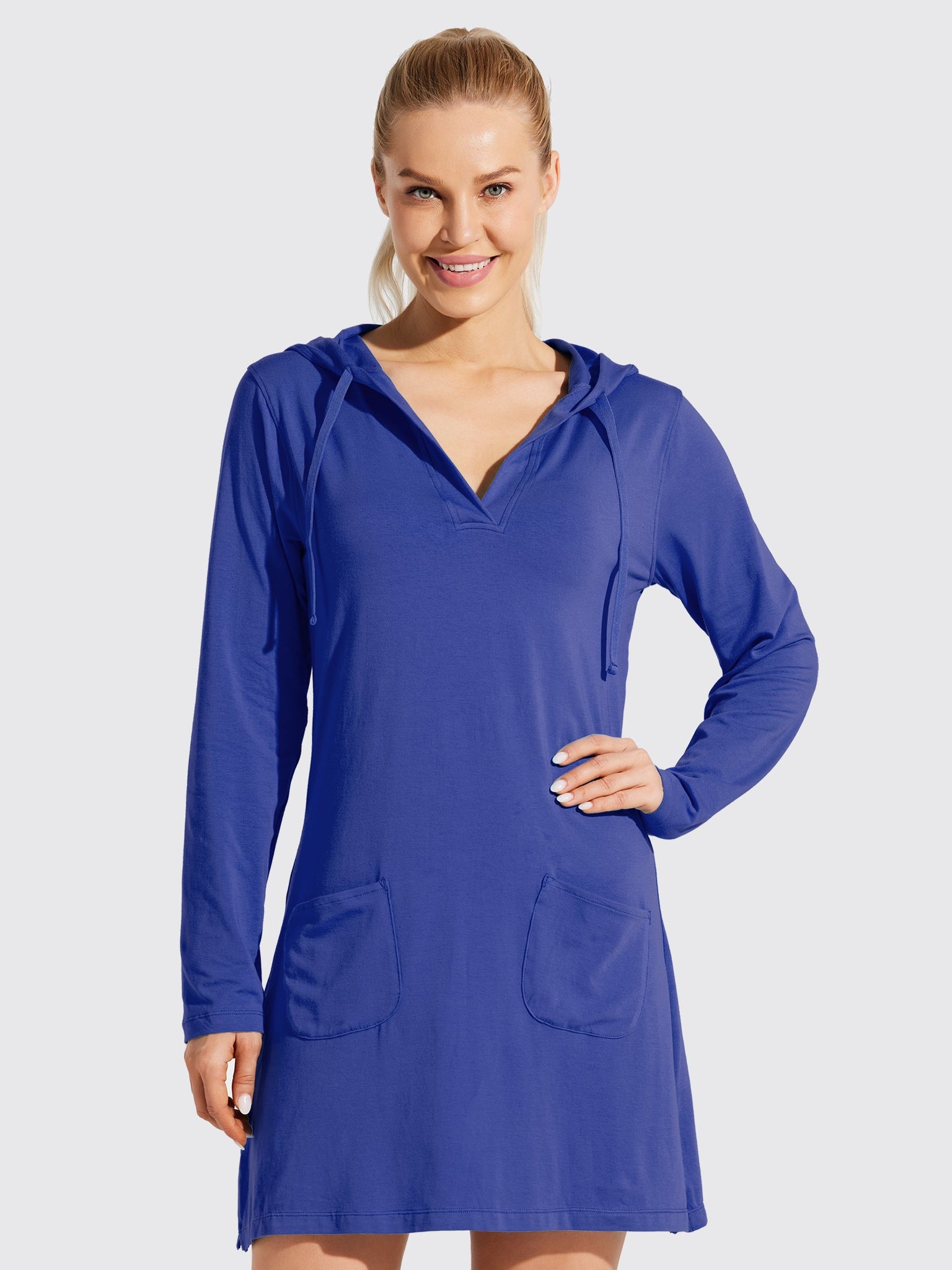 Women's UPF 50+ Long Sleeve Cover-Up Dress