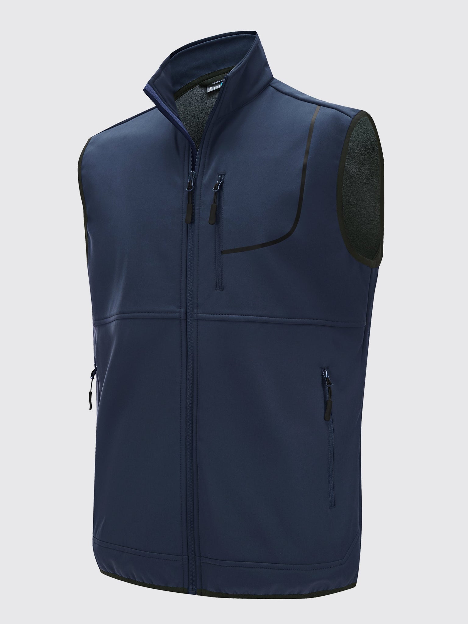 Willit Men's Softshell Vest Fleece Lined Outerwear_DarkBlue2