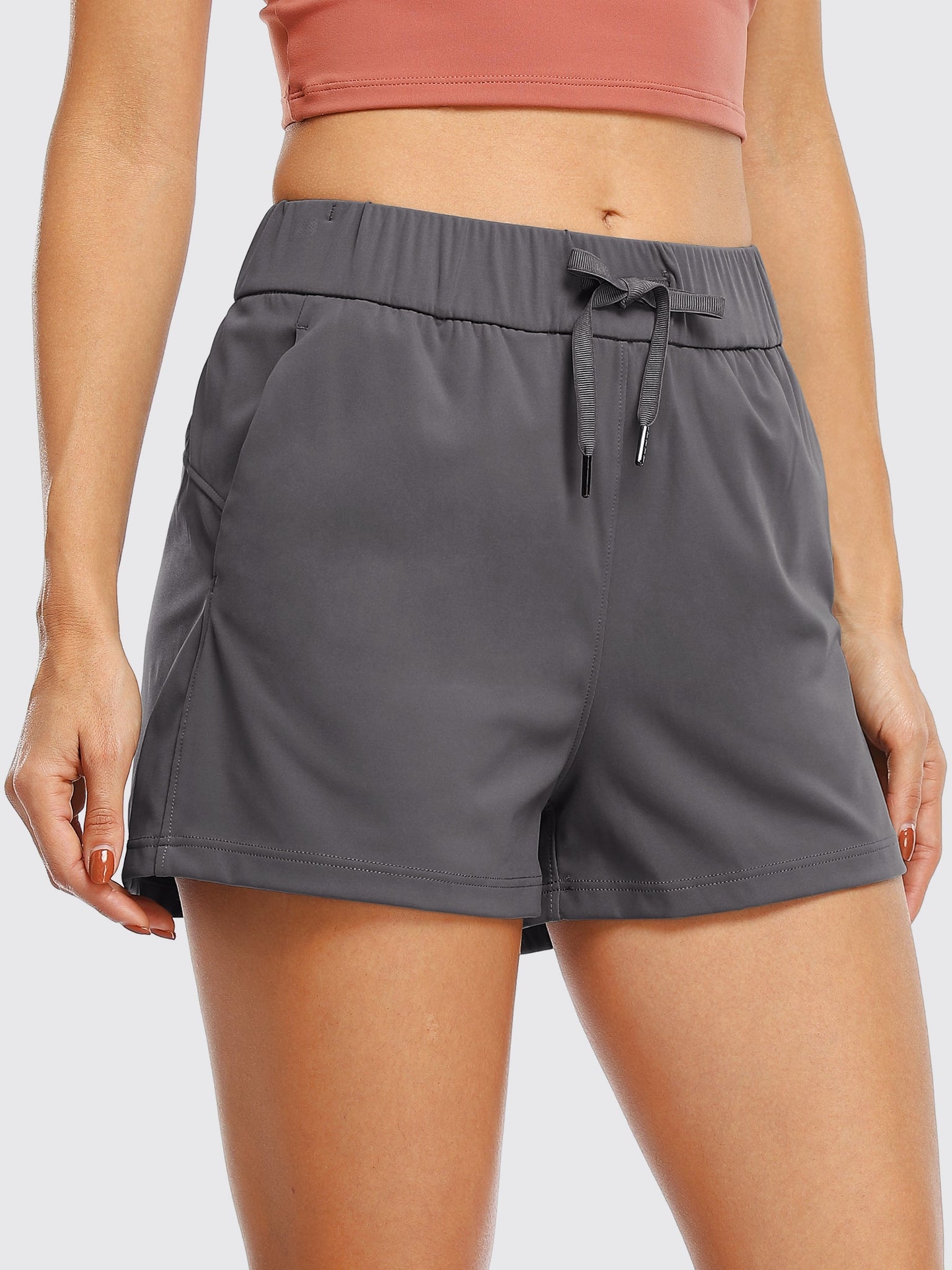 Willit Women's Summer 2.5 Inch Shorts_Deep Gray3