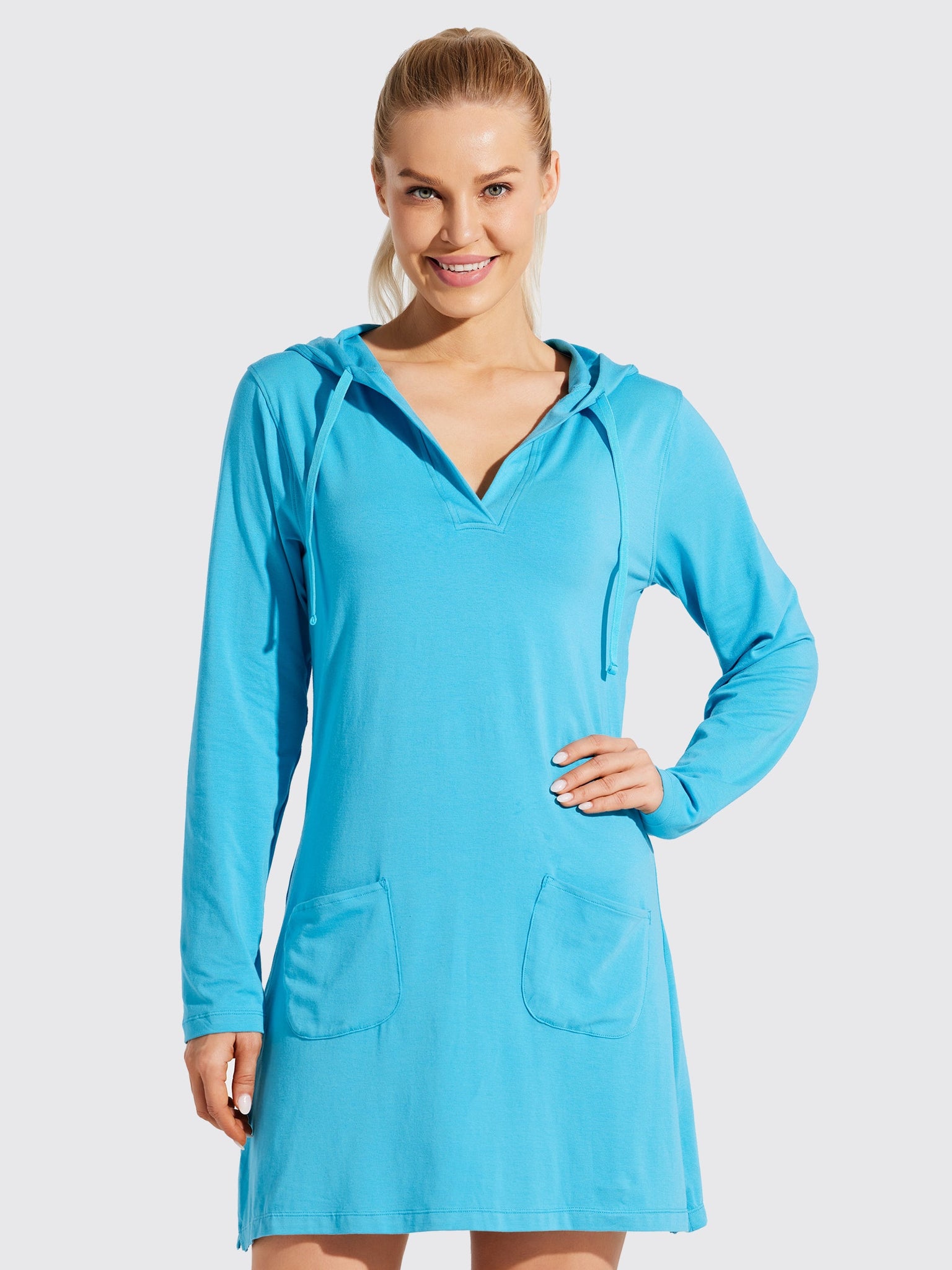 Women's UPF 50+ Long Sleeve Cover-Up Dress