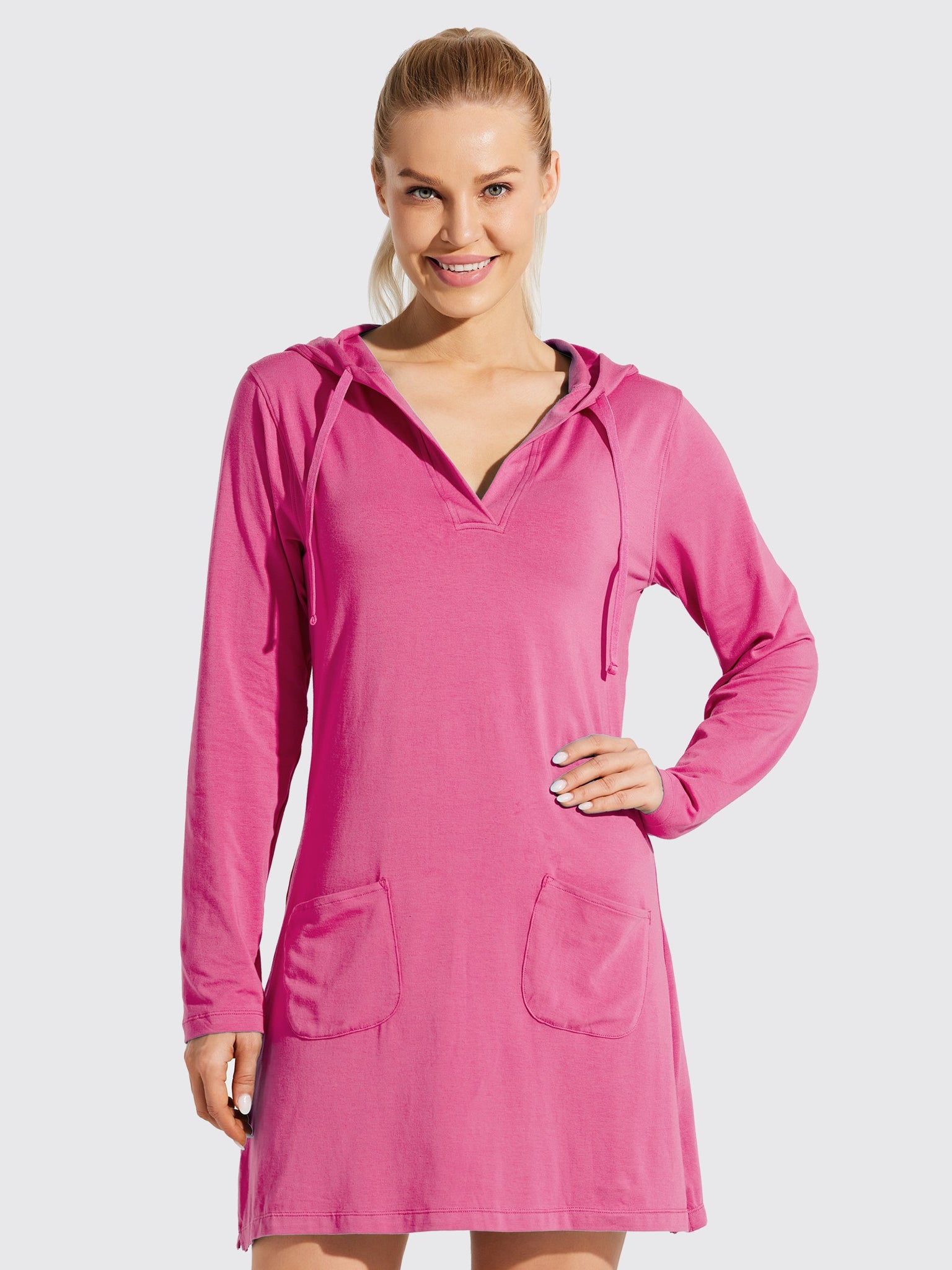 Women's UPF 50+ Long Sleeve Cover-Up Dress