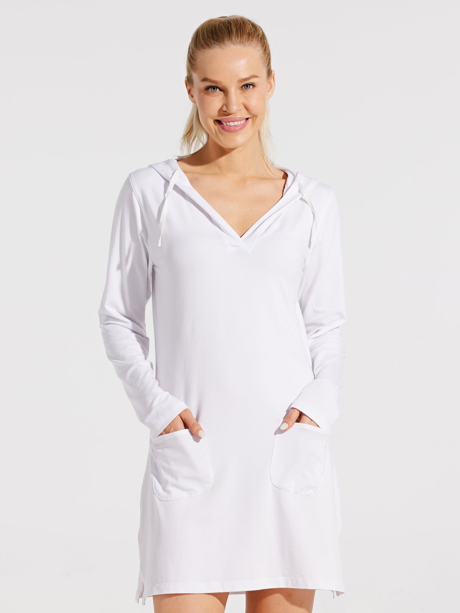 Women's UPF 50+ Long Sleeve Cover-Up Dress