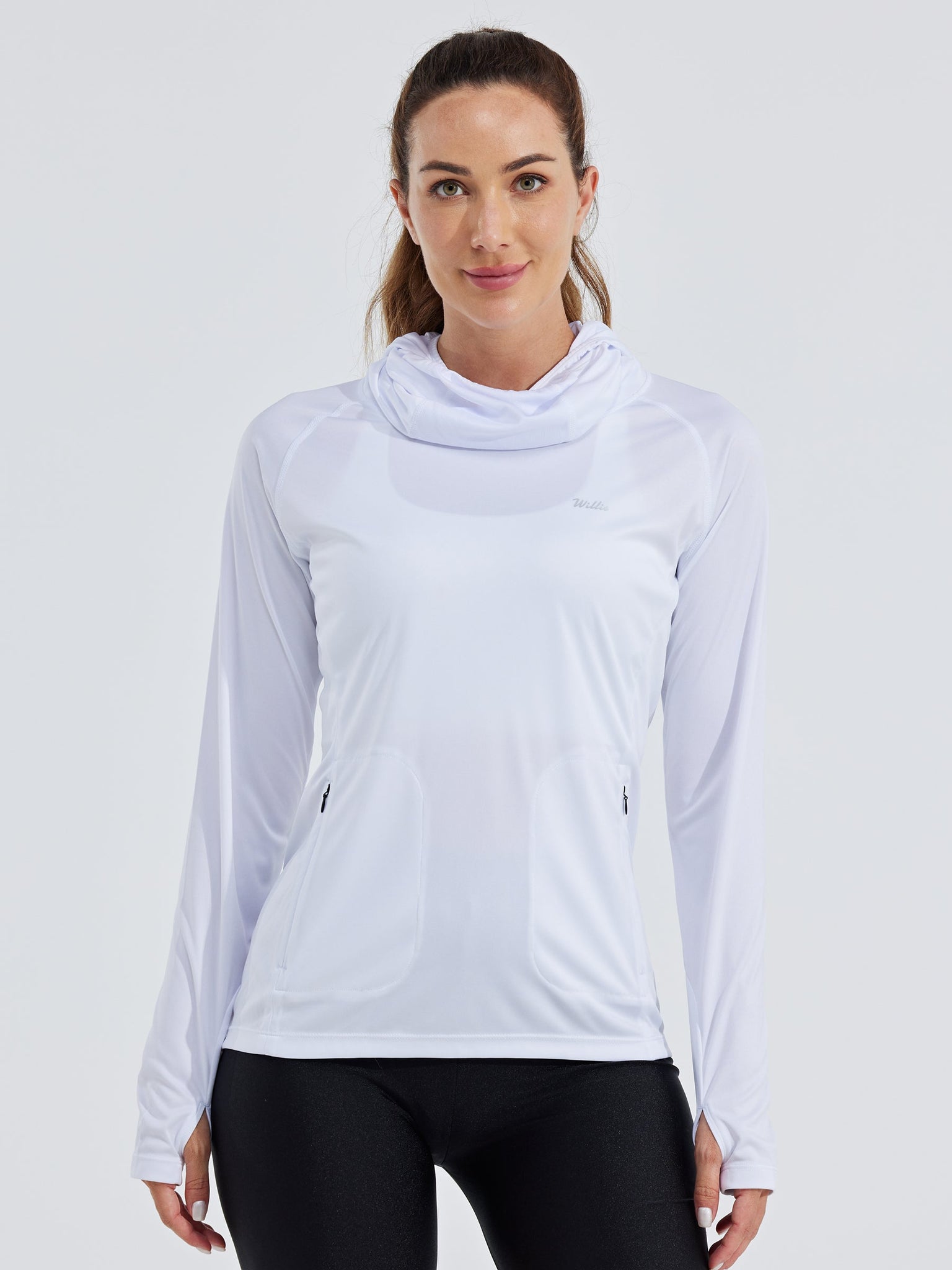Women's Sun Protection Hoodie Long Sleeve with Face Mask Lightweight