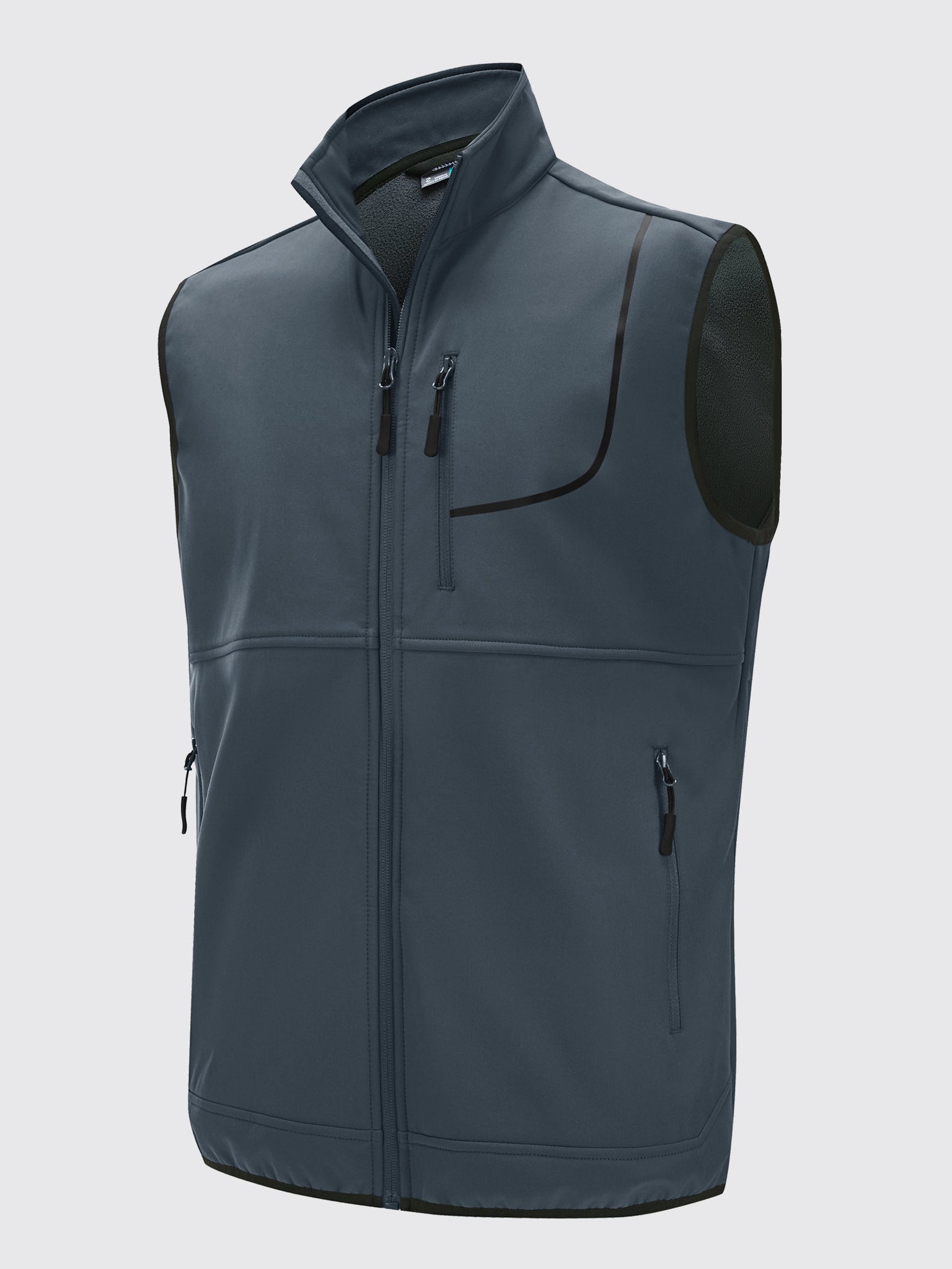 Willit Men's Softshell Vest Fleece Lined Outerwear_Deepgray2