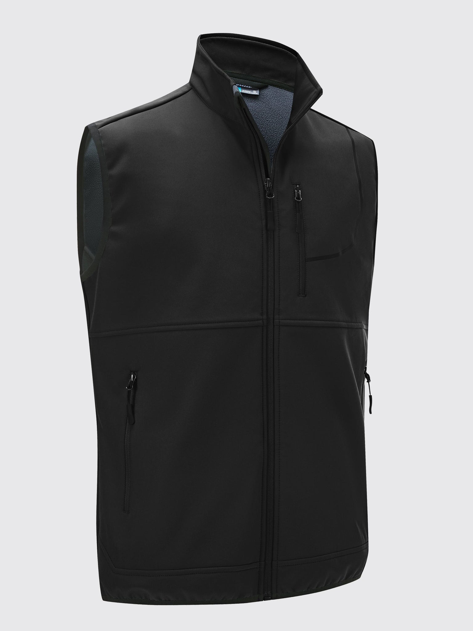 vWillit Men's Softshell Vest Fleece Lined Outerwear_Black3
