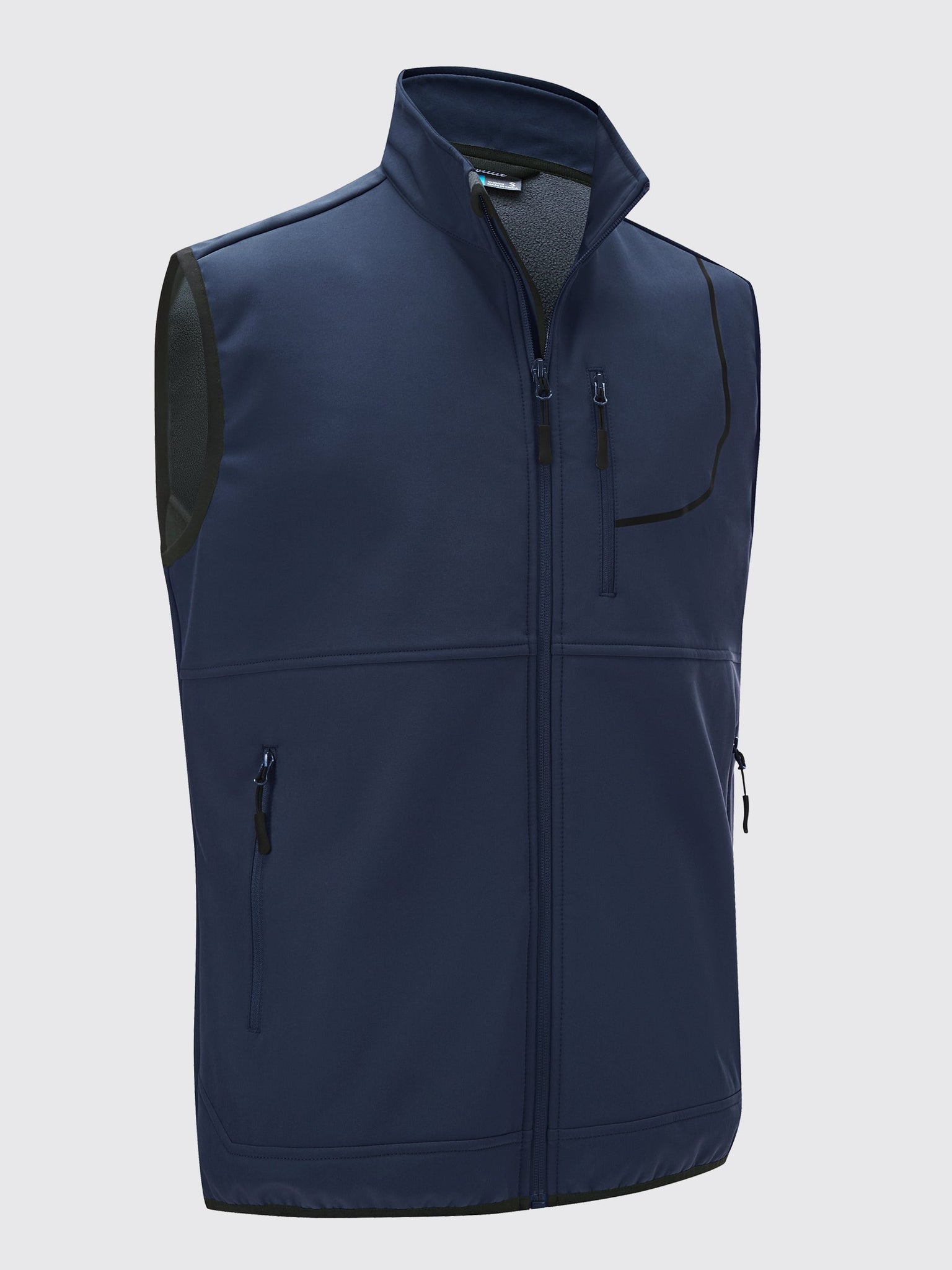 Willit Men's Softshell Vest Fleece Lined Outerwear_DarkBlue3