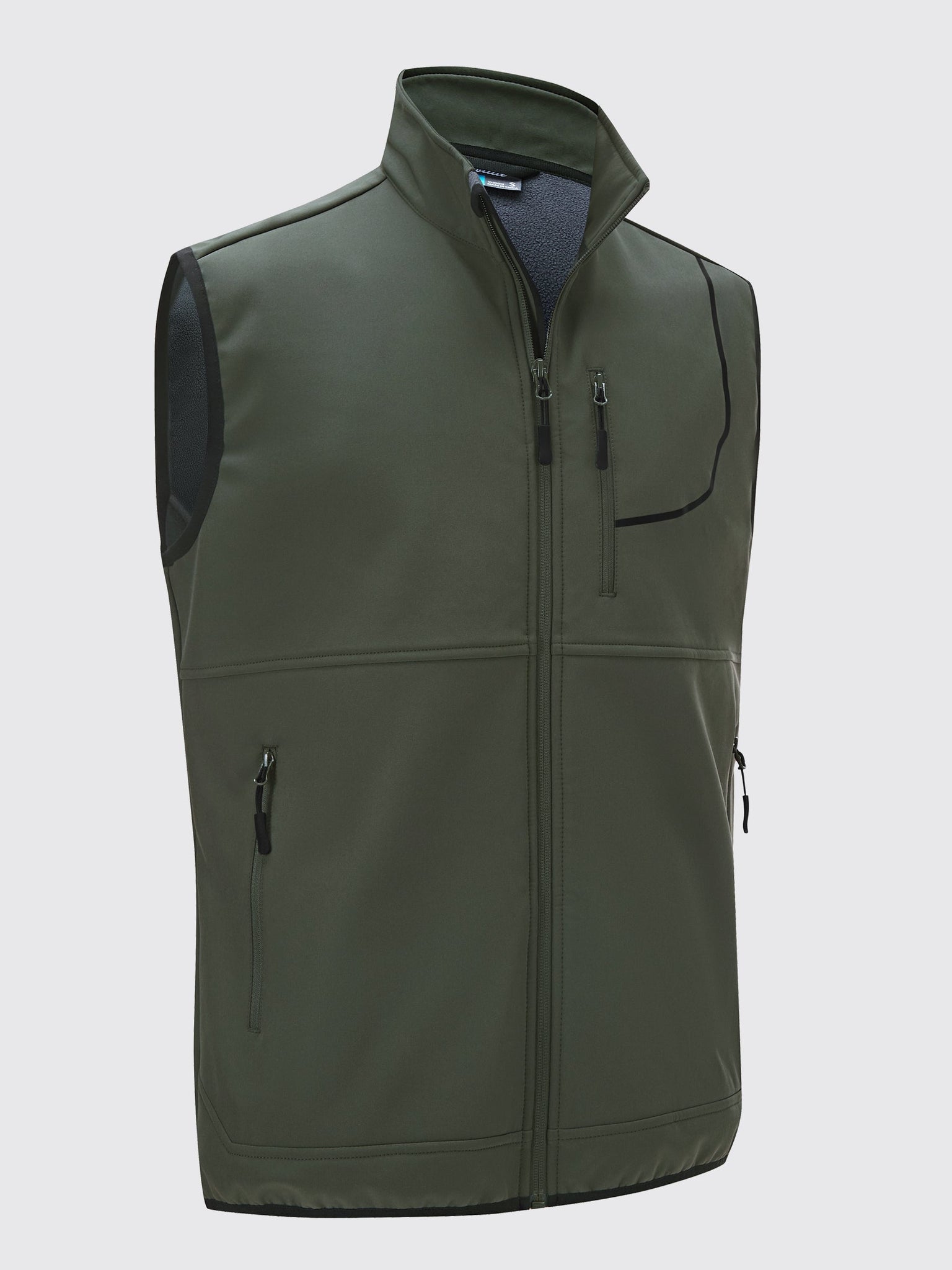 Willit Men's Softshell Vest Fleece Lined Outerwear_Darkgreen3