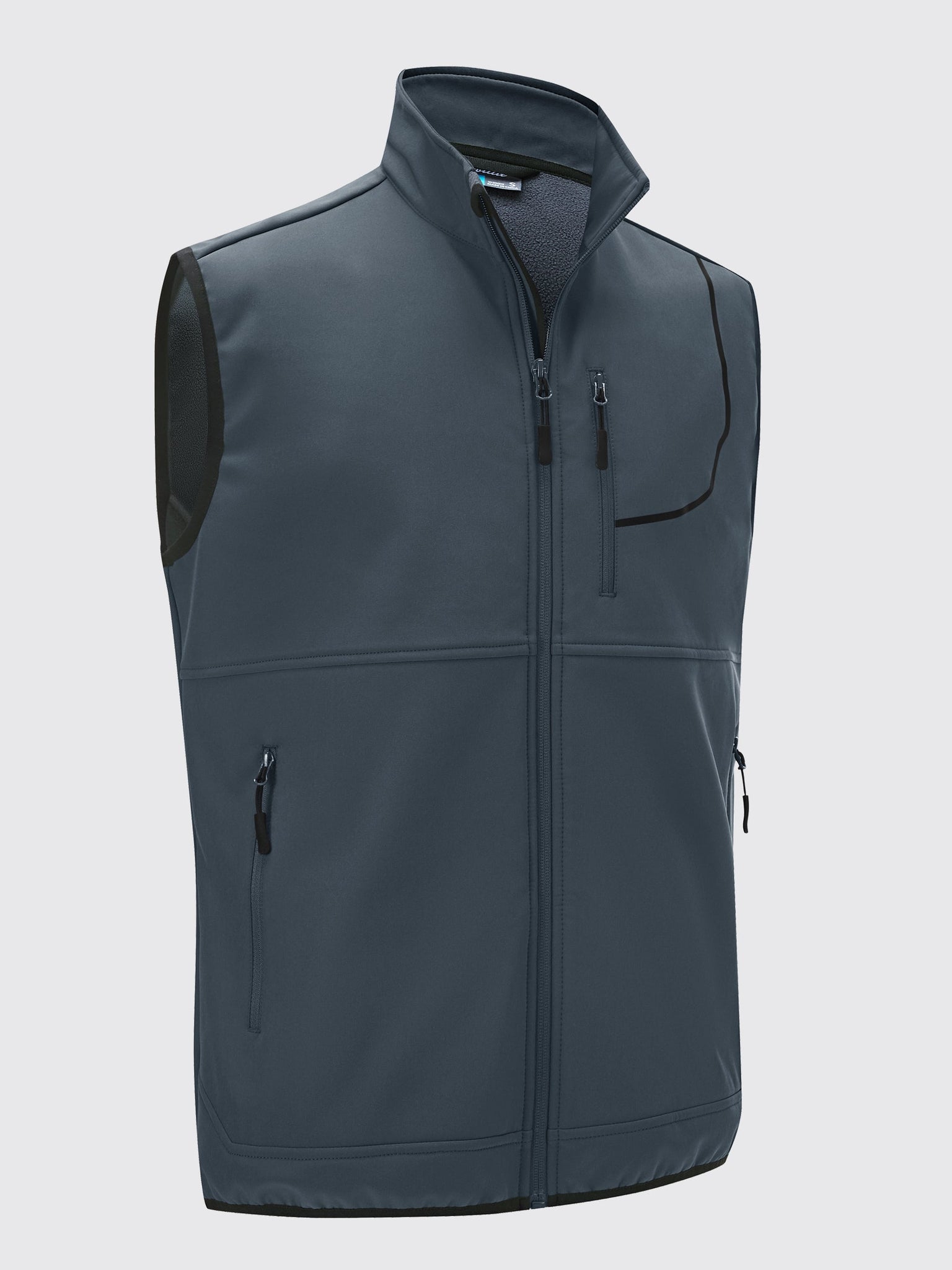 Willit Men's Softshell Vest Fleece Lined Outerwear_Deepgray3