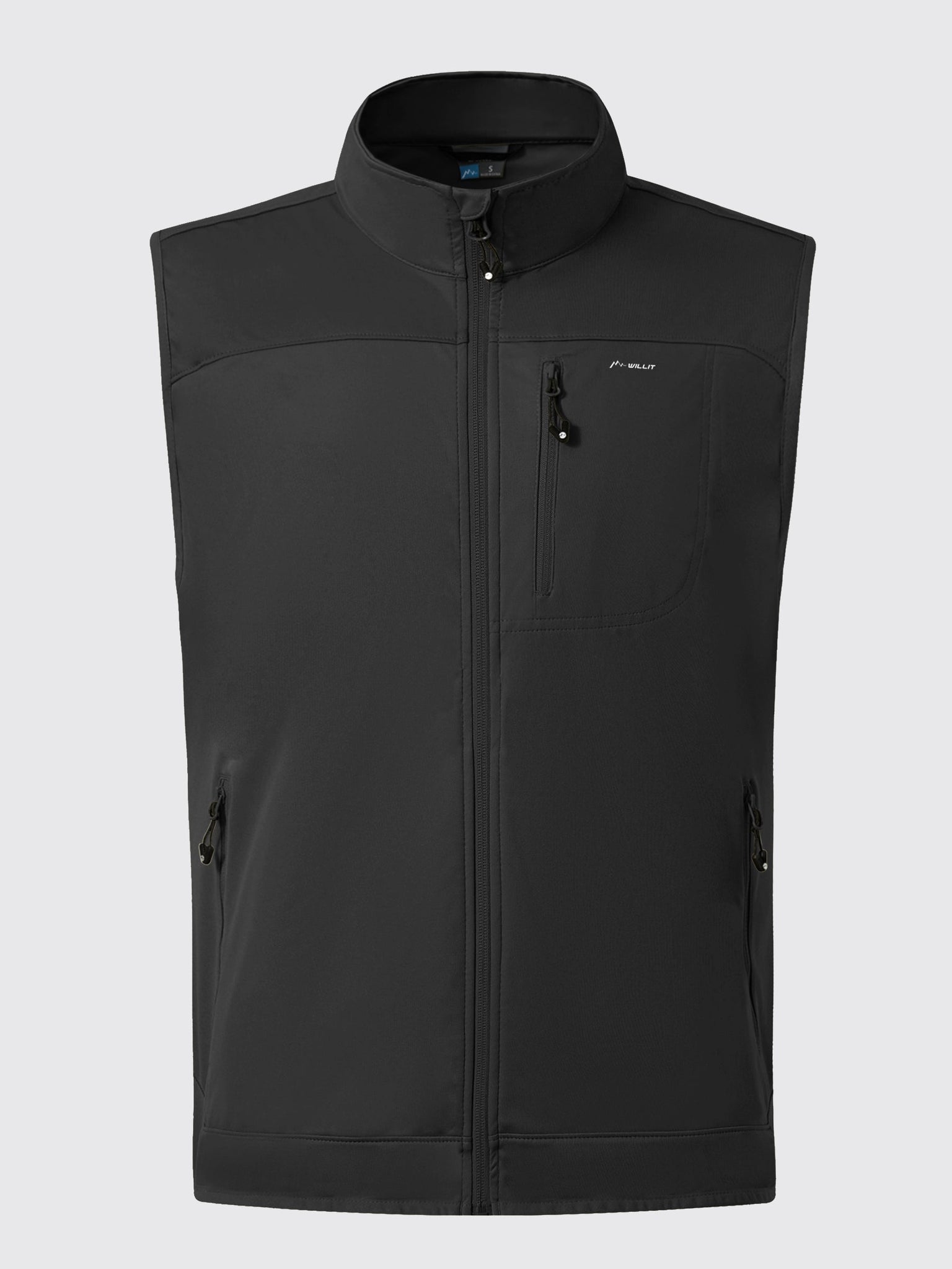 Men's Lightweight Softshell Vest_Black_laydown3